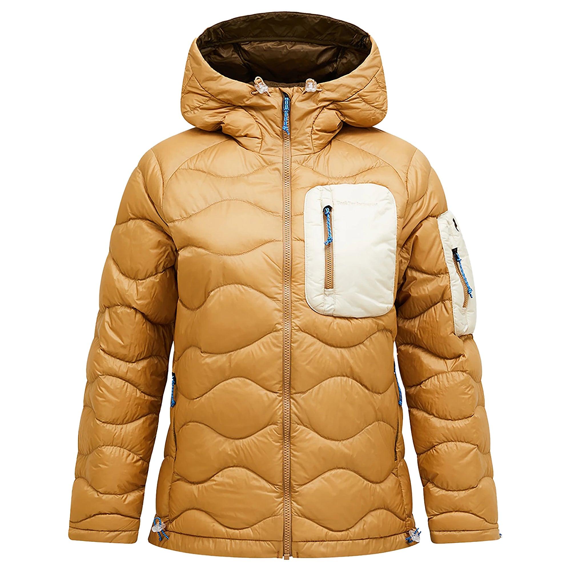 Product image 1 of 11 of Peak Performance Women's Helium Utility Down Hooded Jacket - Sierra Sand/Sand Fog