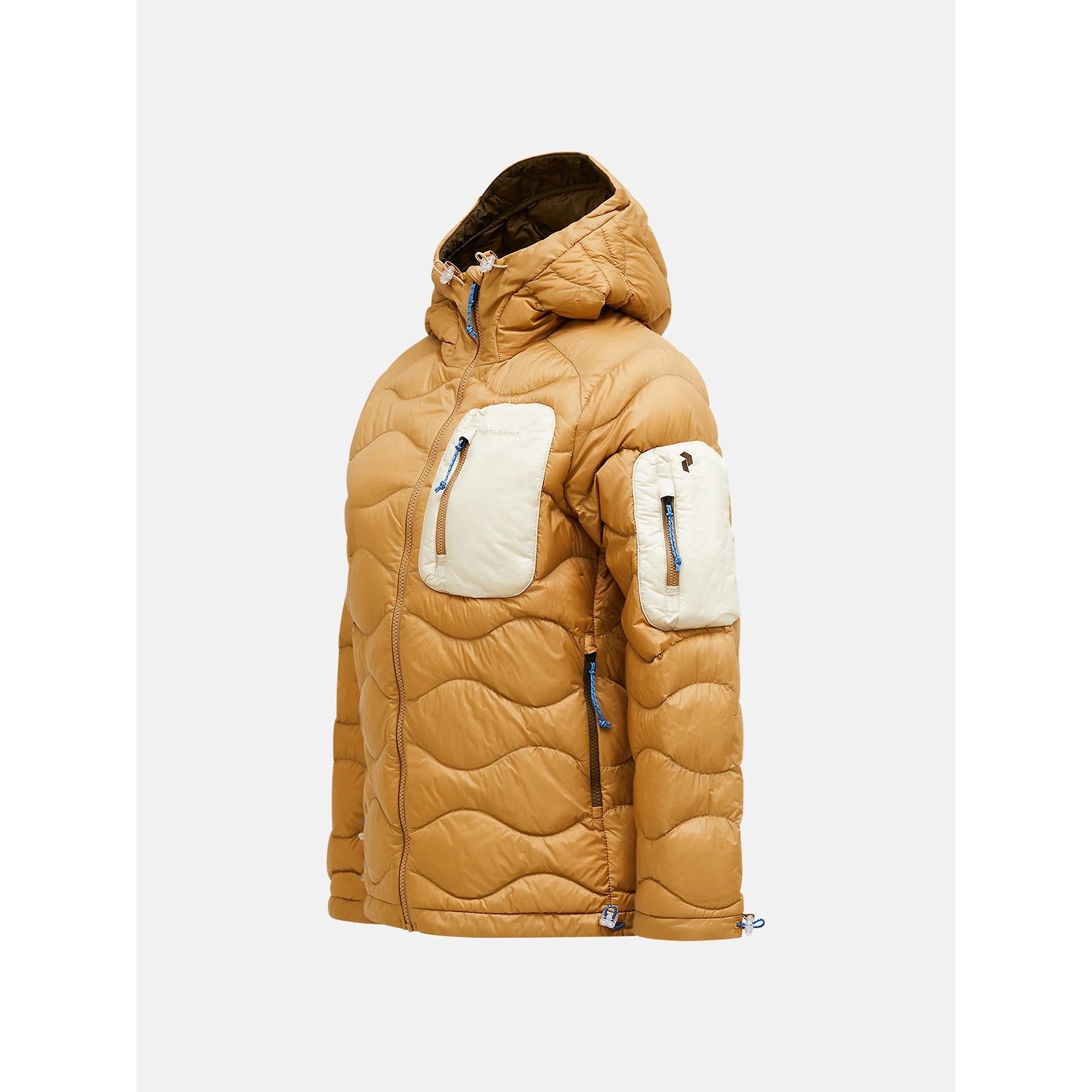 Product image 9 of 11 of Peak Performance Women's Helium Utility Down Hooded Jacket - Sierra Sand/Sand Fog