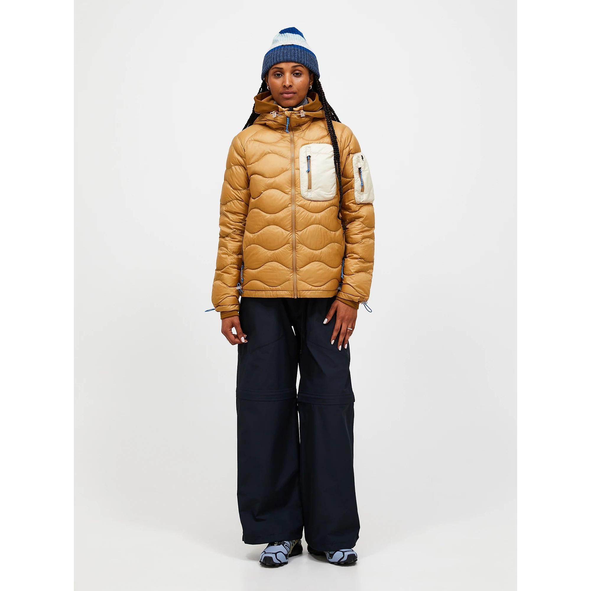 Product image 3 of 11 of Peak Performance Women's Helium Utility Down Hooded Jacket - Sierra Sand/Sand Fog