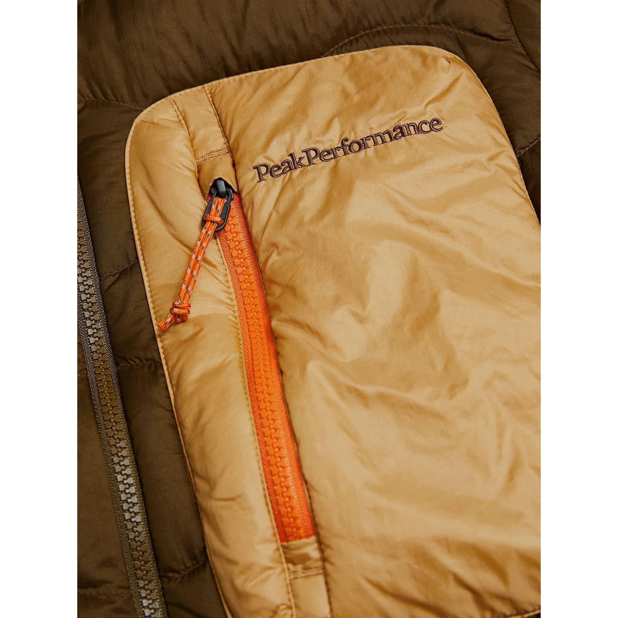 Product image 10 of 10 of Peak Performance Men's Helium Utility Down Hooded Jacket - Meadow Moss / Sierra Sand