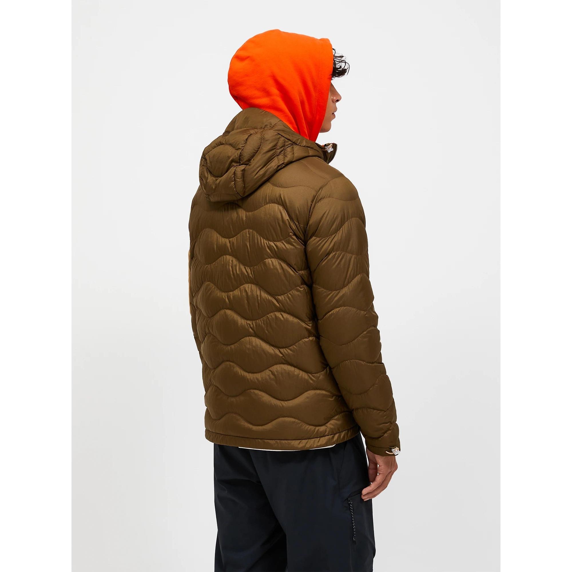 Product image 5 of 10 of Peak Performance Men's Helium Utility Down Hooded Jacket - Meadow Moss / Sierra Sand