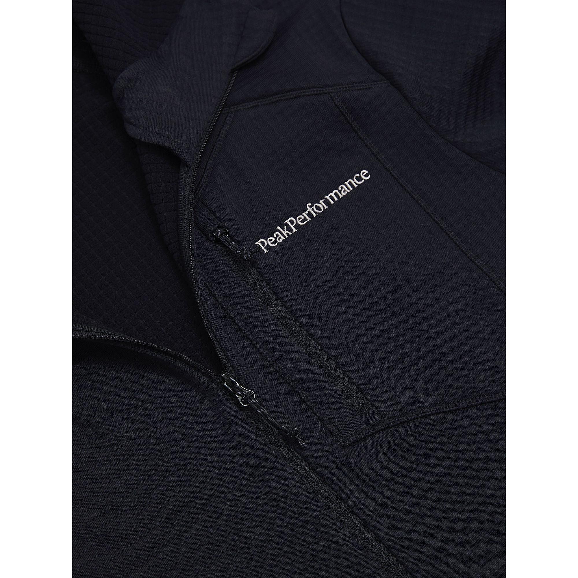 Product image 5 of 4 of Peak Performance Men's Trail Polartec Power Grid Zip Hood Fleece - Black