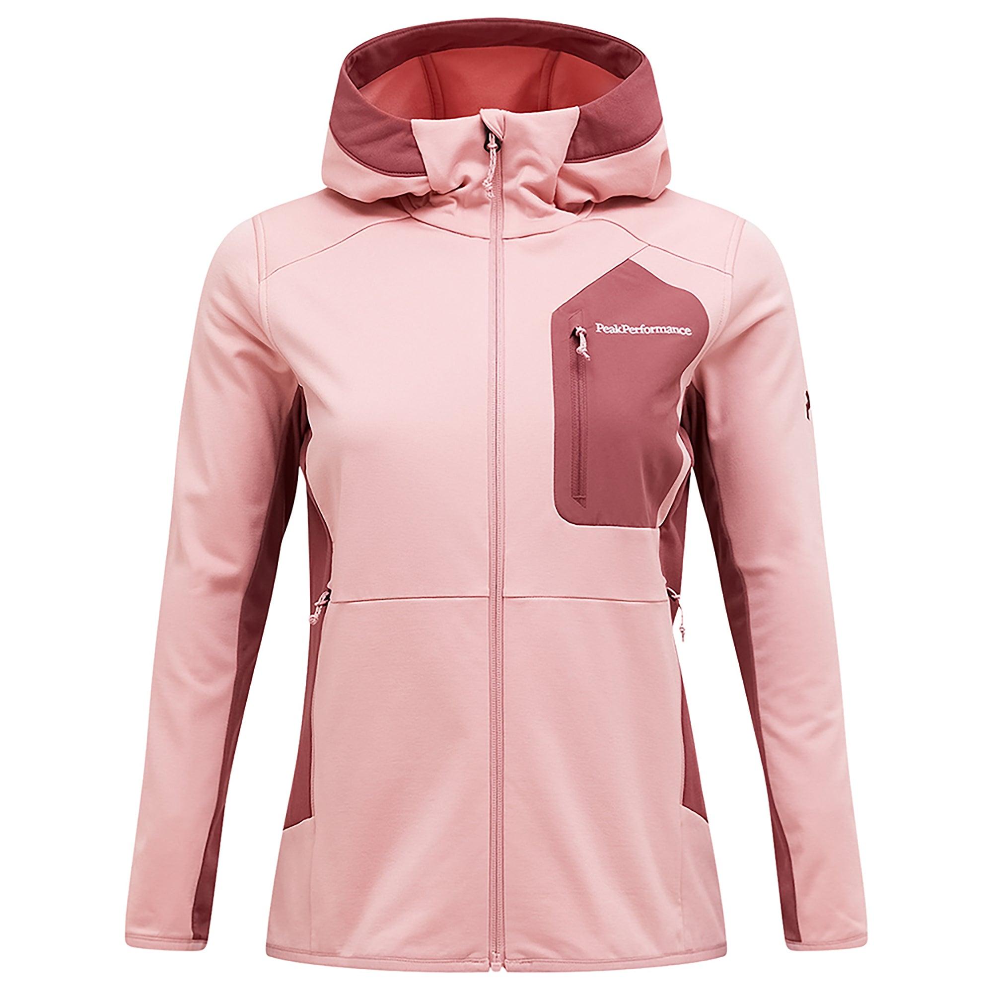 Product image 1 of 4 of Peak Performance Women's Utility Light Zip Hood Fleece - Warm Blush/ Wild Rouge