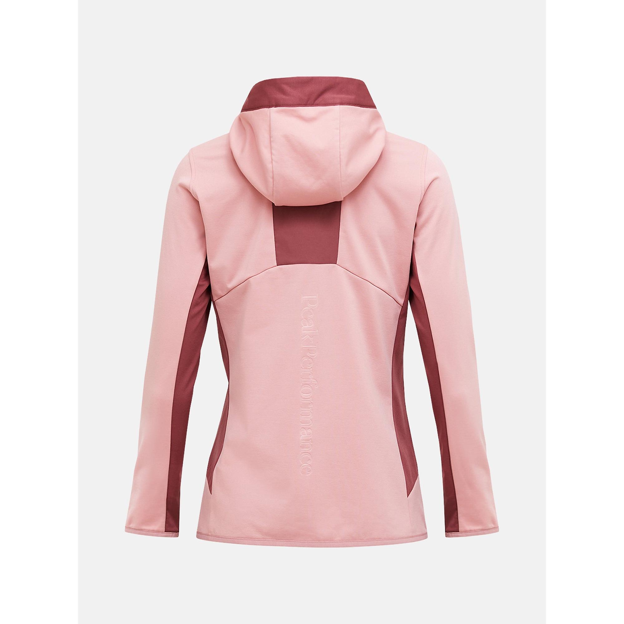 Product image 2 of 4 of Peak Performance Women's Utility Light Zip Hood Fleece - Warm Blush/ Wild Rouge