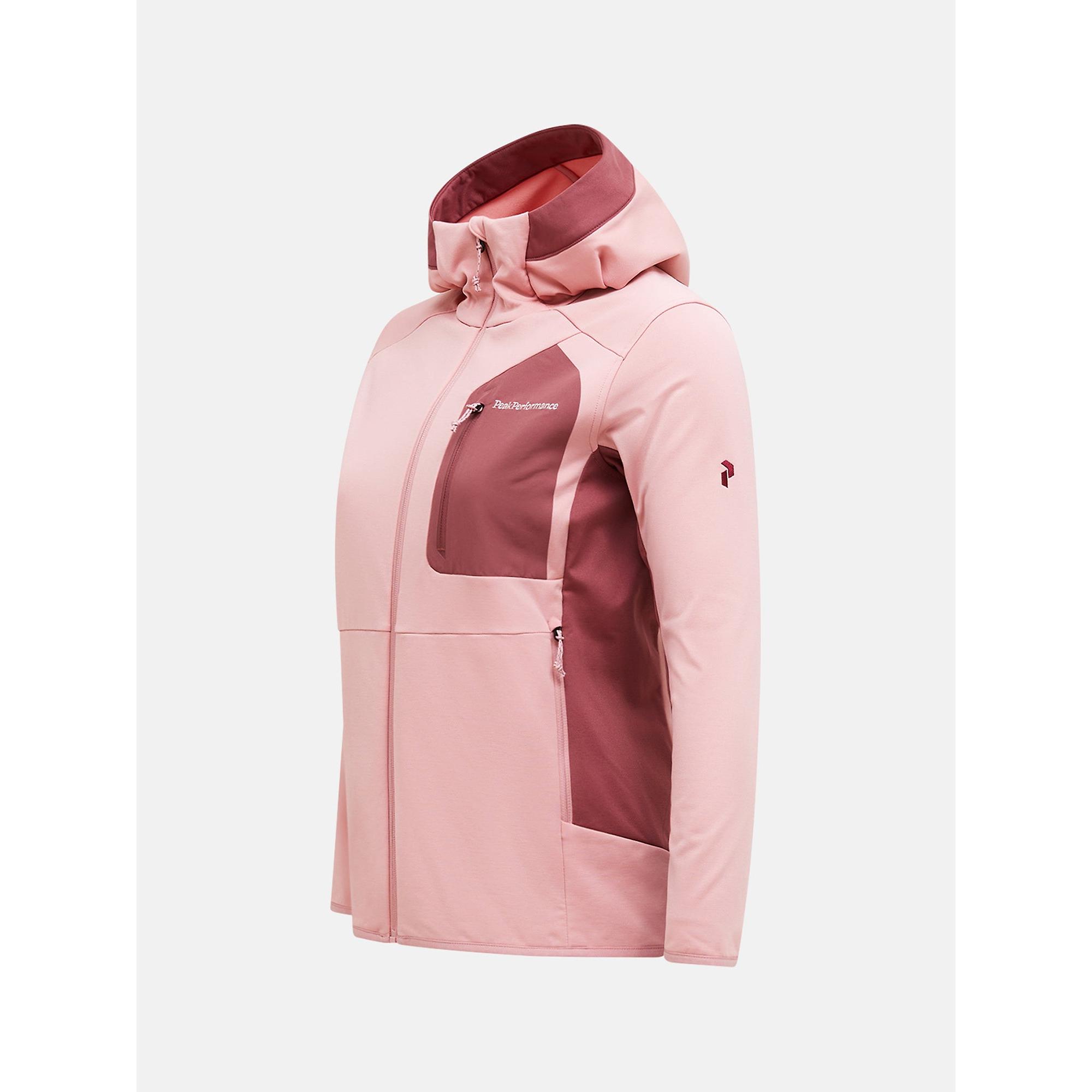 Product image 3 of 4 of Peak Performance Women's Utility Light Zip Hood Fleece - Warm Blush/ Wild Rouge