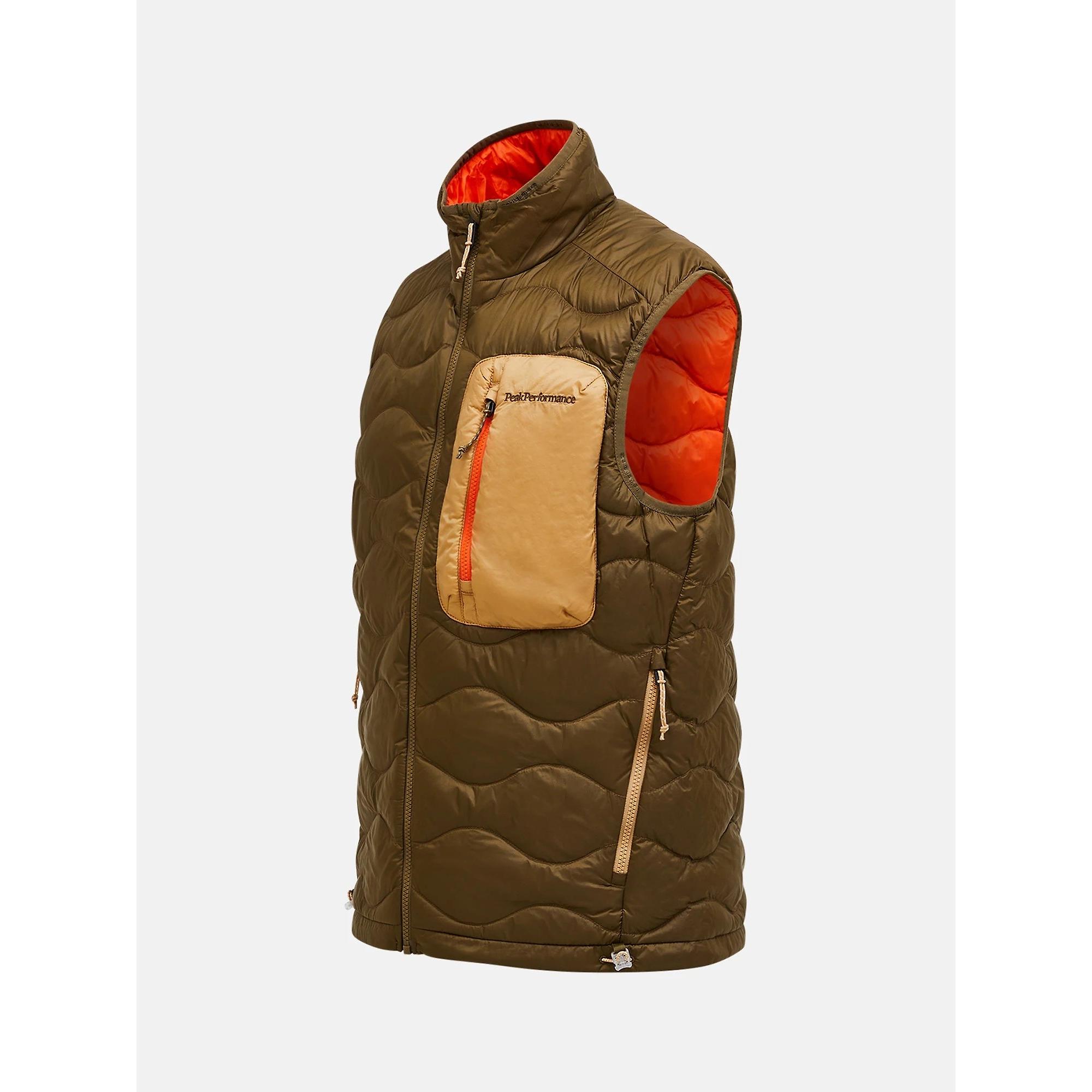 Product image 7 of 9 of Peak Performance Men's Helium Utility Down Vest - Meadow Moss/Sierra Sand