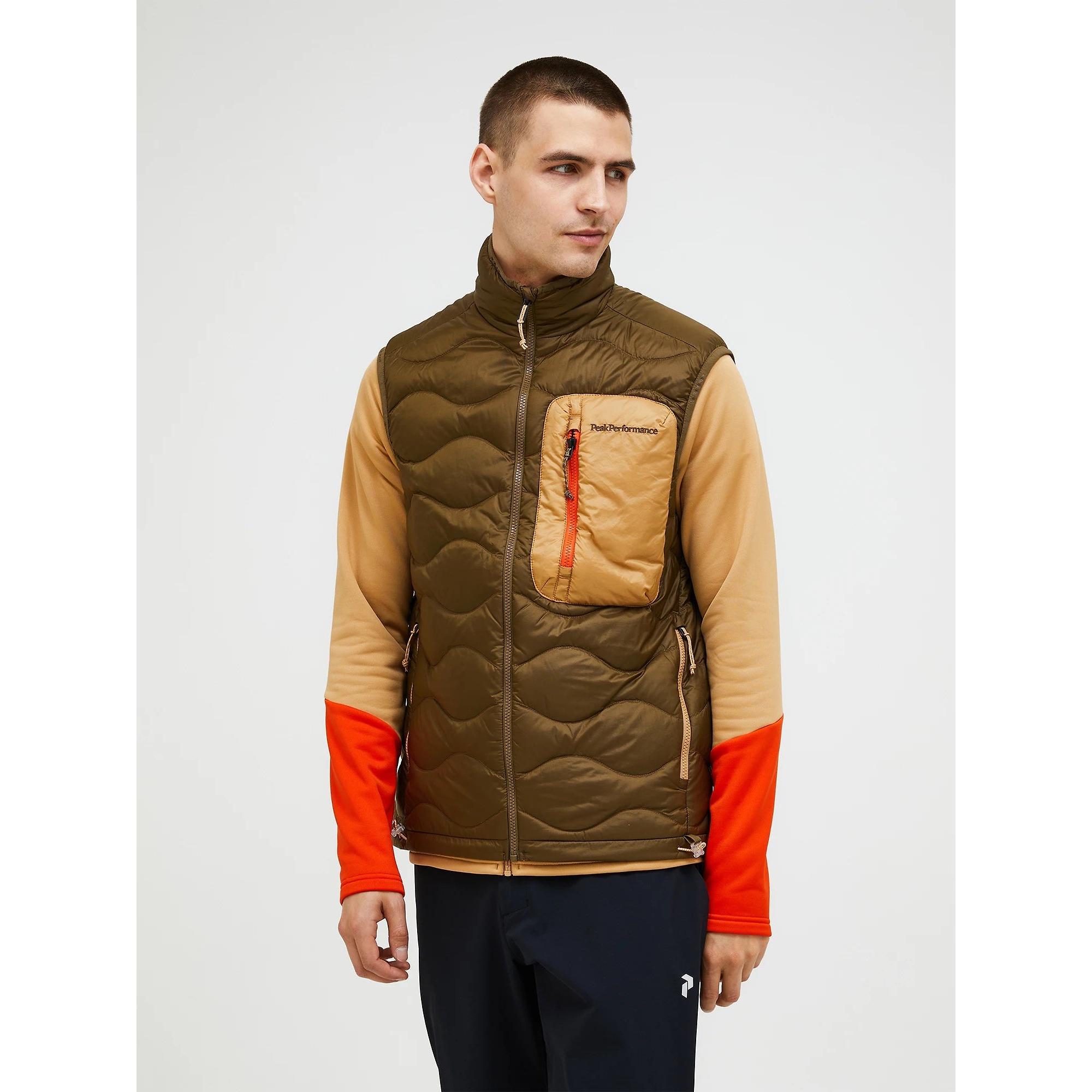 Product image 2 of 9 of Peak Performance Men's Helium Utility Down Vest - Meadow Moss/Sierra Sand
