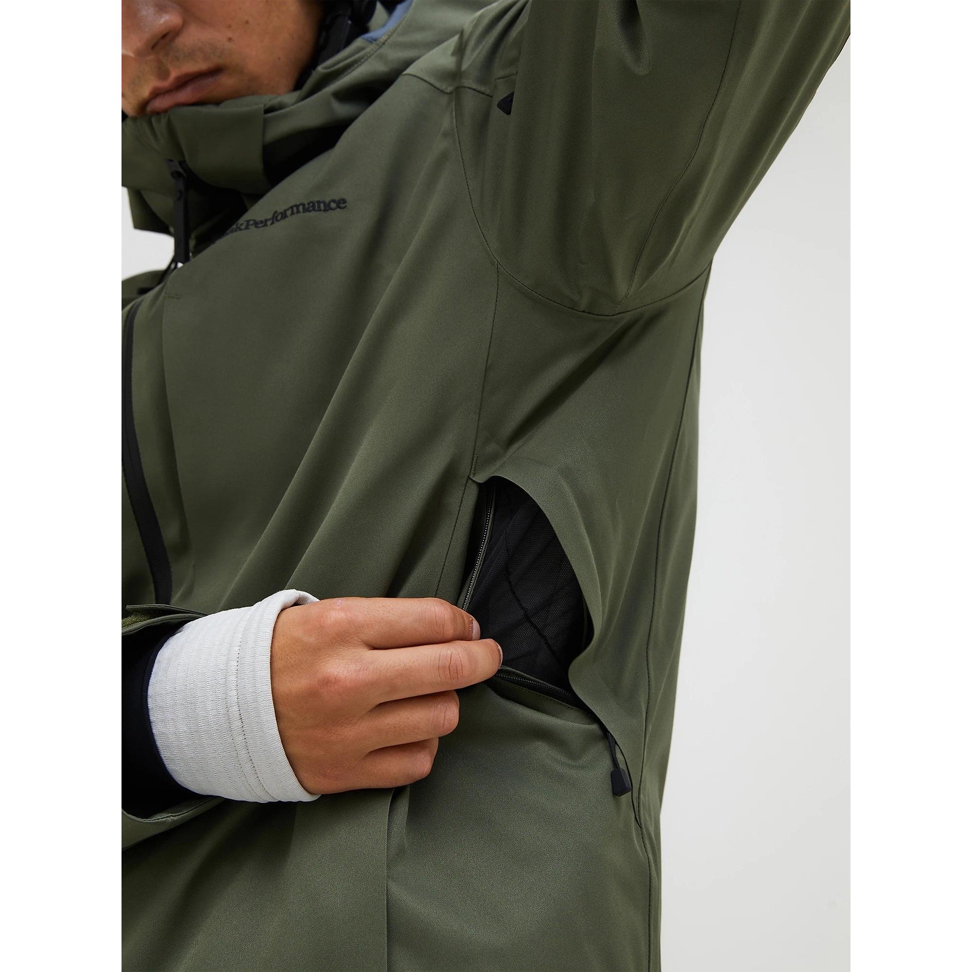 Product image 9 of 12 of Peak Performance Men's Maroon HIPE® 2L Insulated Shell Jacket - Pine Needle