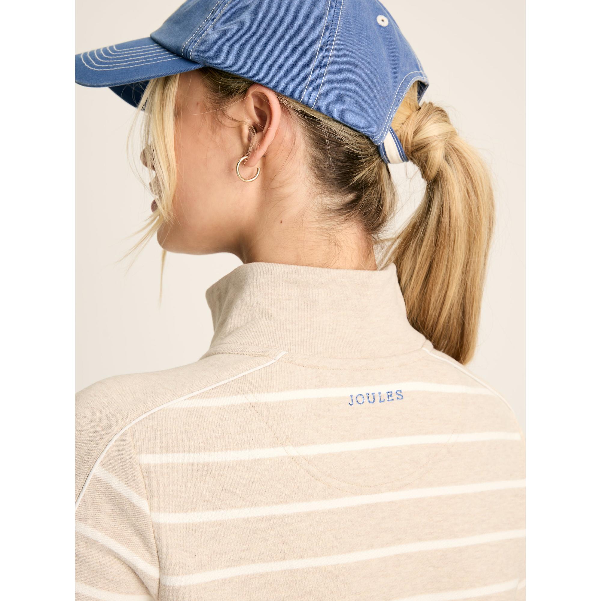 Product image 8 of 8 of Joules Women's Southwold button Down Striped Sweatshirt - Oatmarl