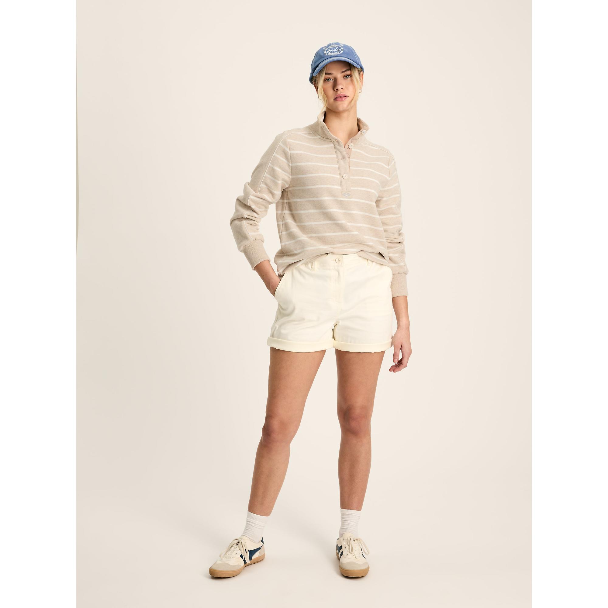 Product image 2 of 8 of Joules Women's Southwold Button Down Striped Sweatshirt - Oatmarl