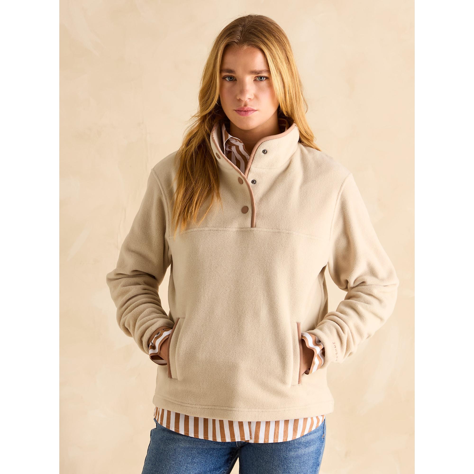 Product image 7 of 10 of Joules Women's Lulworth Funnel Neck Fleece - Sandstone