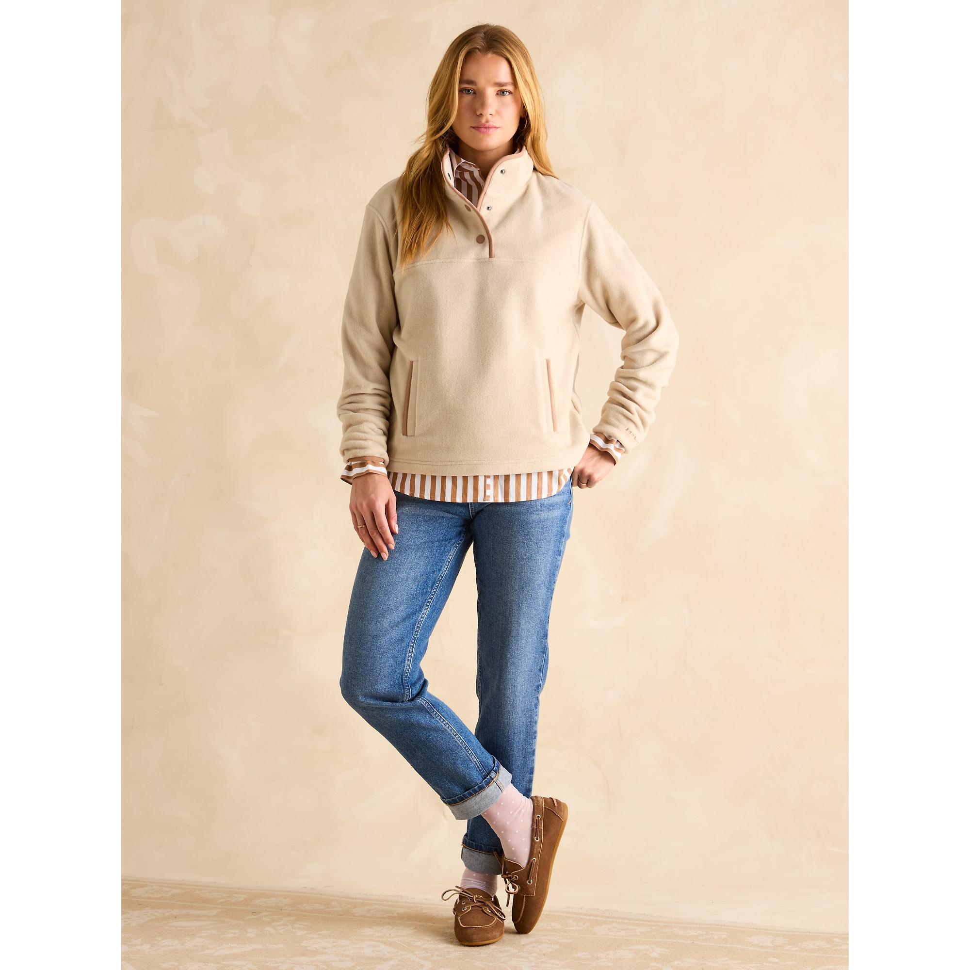 Product image 5 of 10 of Joules Women's Lulworth Funnel Neck Fleece - Sandstone