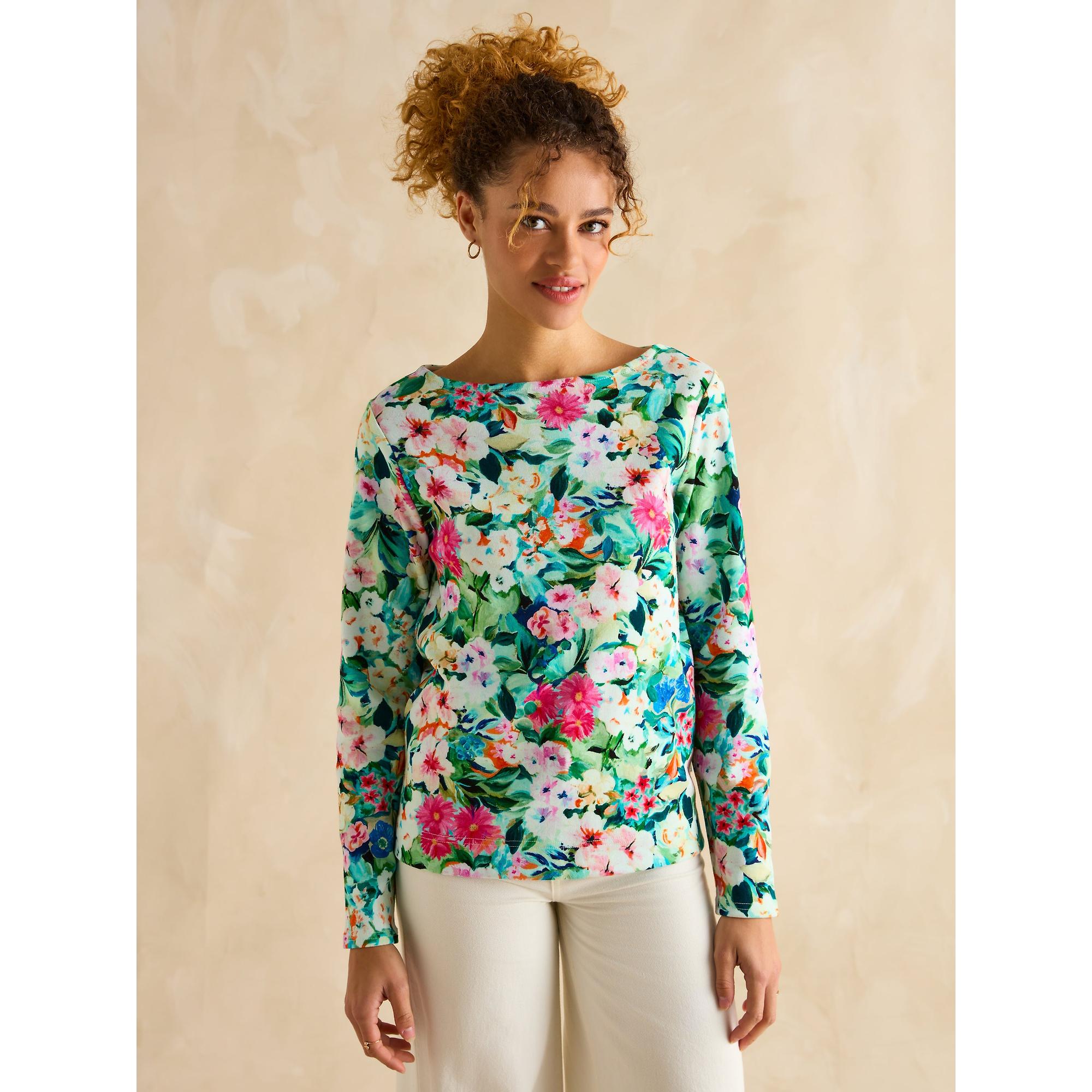 Product image 2 of 6 of Joules Women's Printed Harbour Long Sleeve Top - Multi Floral