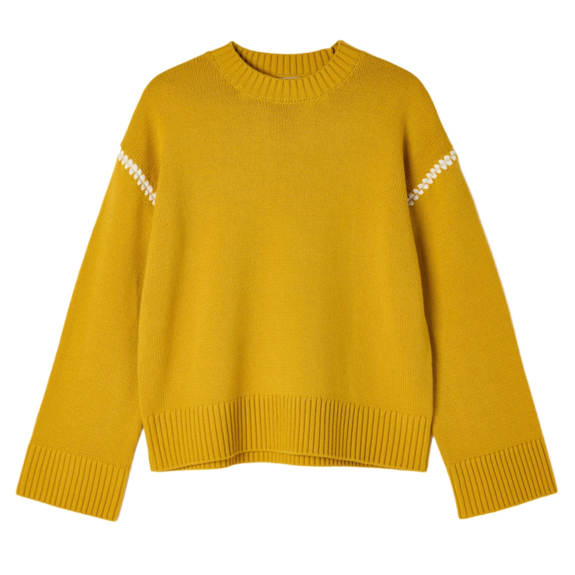 Product image 1 of 8 of Joules Women's Alexandra Blanket Stitch Jumper - Yellow