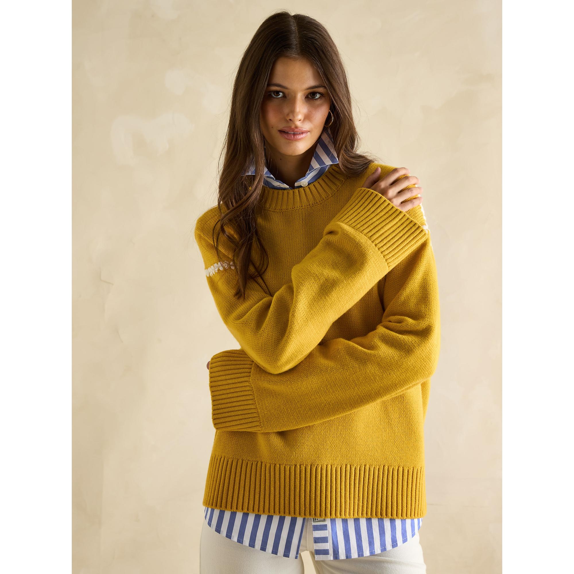 Product image 8 of 8 of Joules Women's Alexandra Blanket Stitch Jumper - Yellow