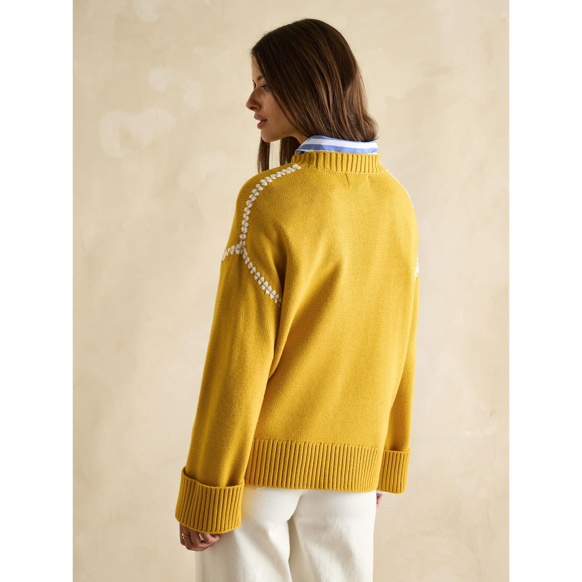 Product image 5 of 8 of Joules Women's Alexandra Blanket Stitch Jumper - Yellow