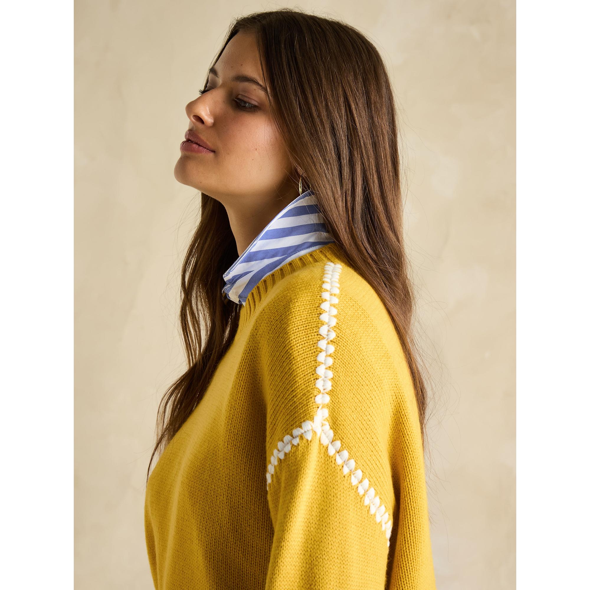 Product image 6 of 8 of Joules Women's Alexandra Blanket Stitch Jumper - Yellow