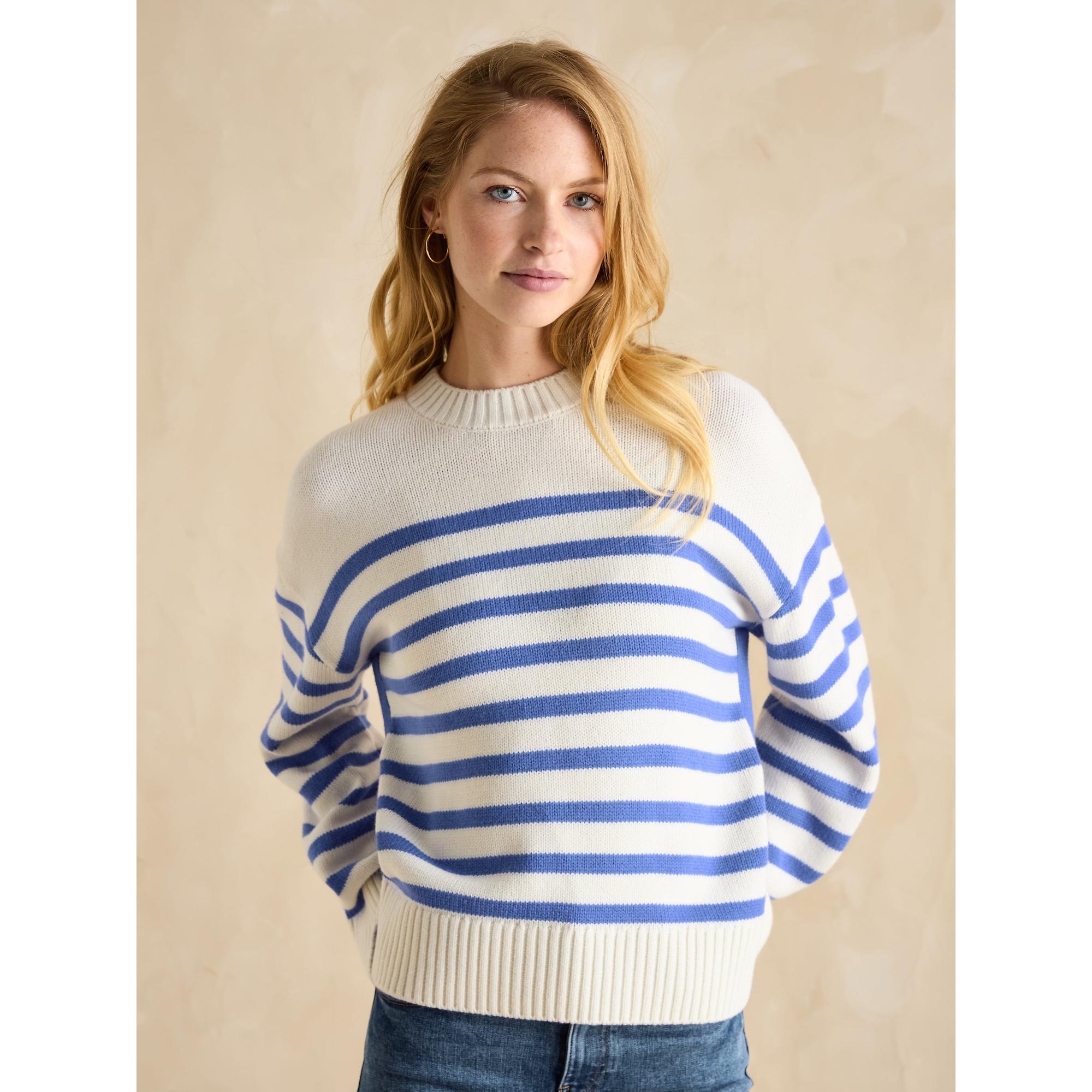 Product image 2 of 6 of Joules Women's Alexandra Stripe Jumper - Cream/Blue