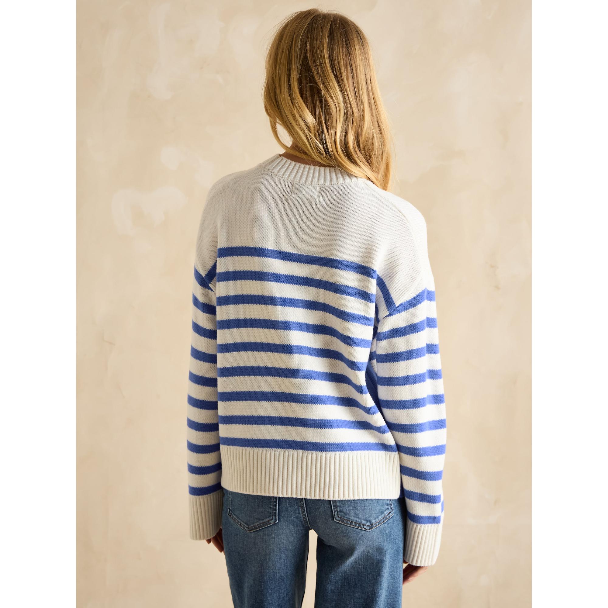 Product image 3 of 6 of Joules Women's Alexandra Stripe Jumper - Cream/Blue