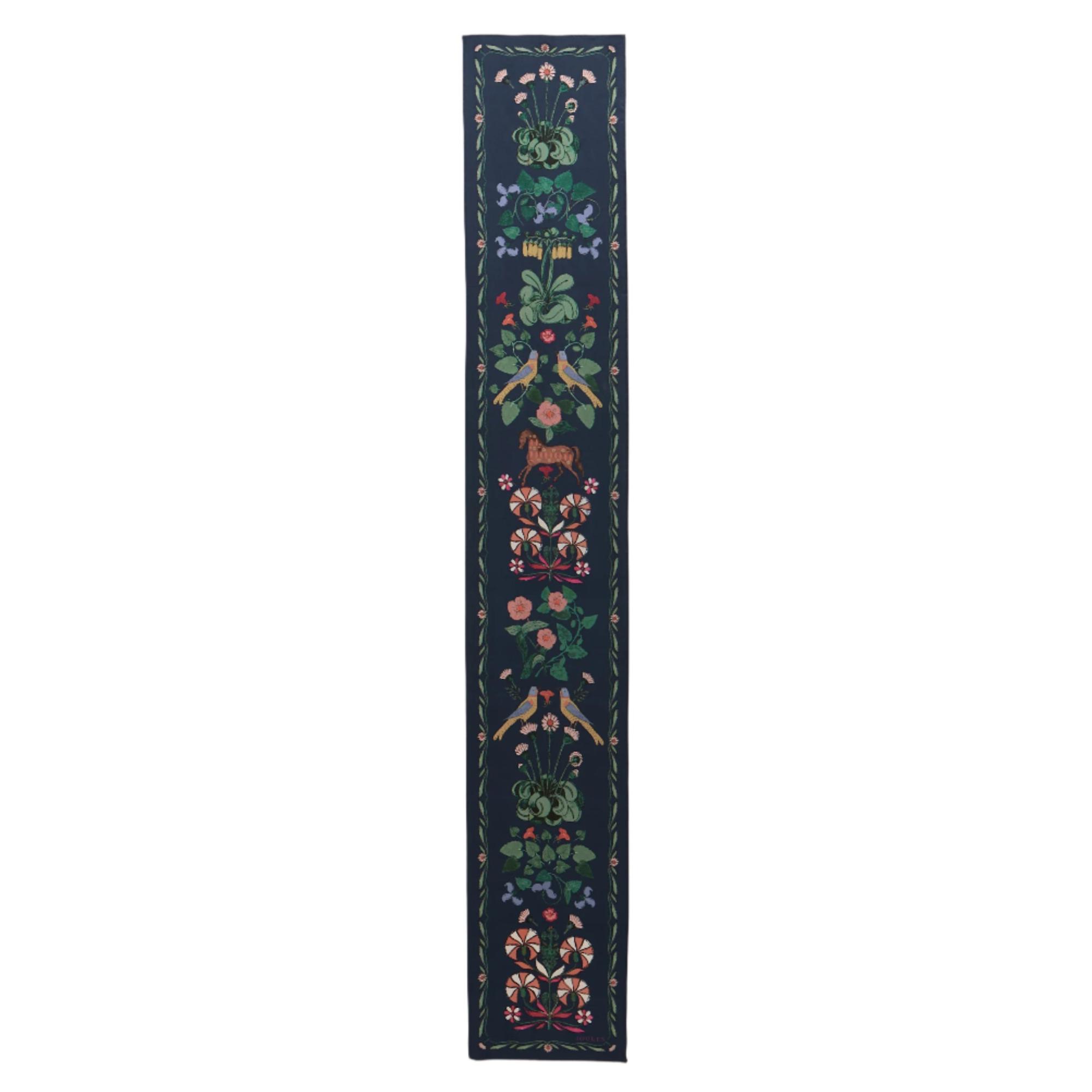 Product image 1 of 6 of Joules Women's Highgrove Skinny Scarf - Navy Floral