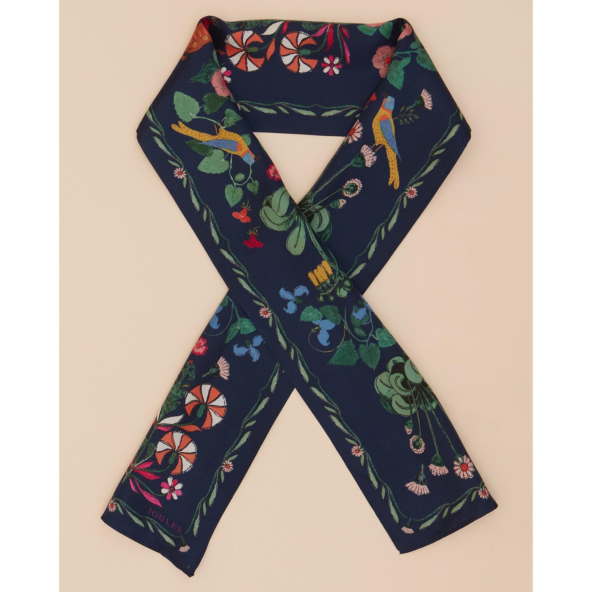 Product image 2 of 6 of Joules Women's Highgrove Skinny Scarf - Navy Floral