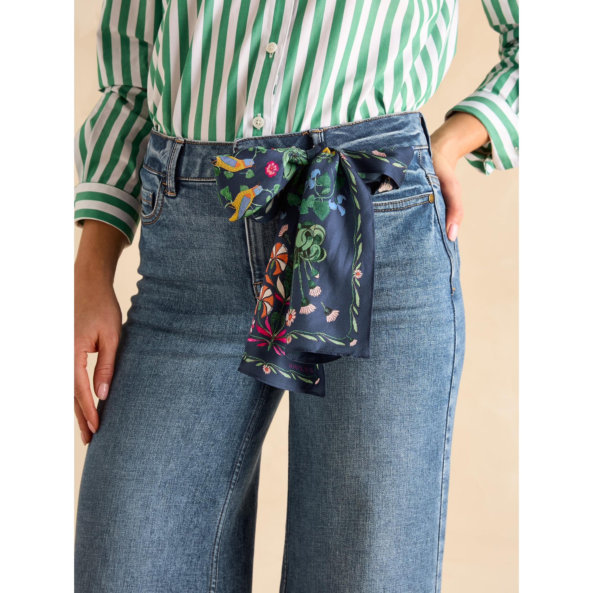 Product image 6 of 6 of Joules Women's Highgrove Skinny Scarf - Navy Floral