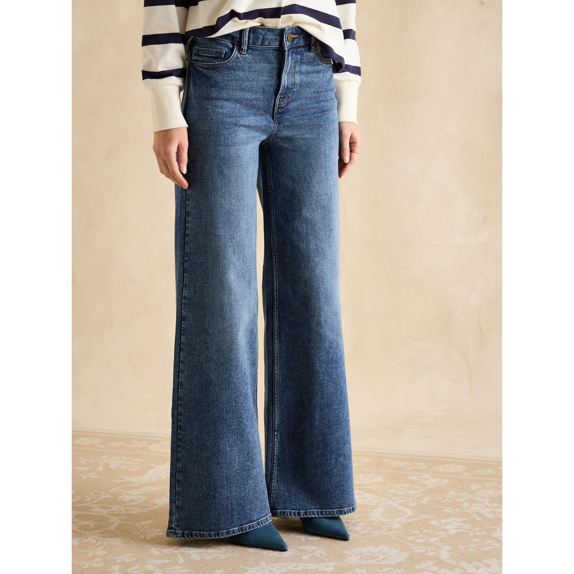 Product image 2 of 12 of Joules Women's Palazzo Jeans - Mid Blue Denim