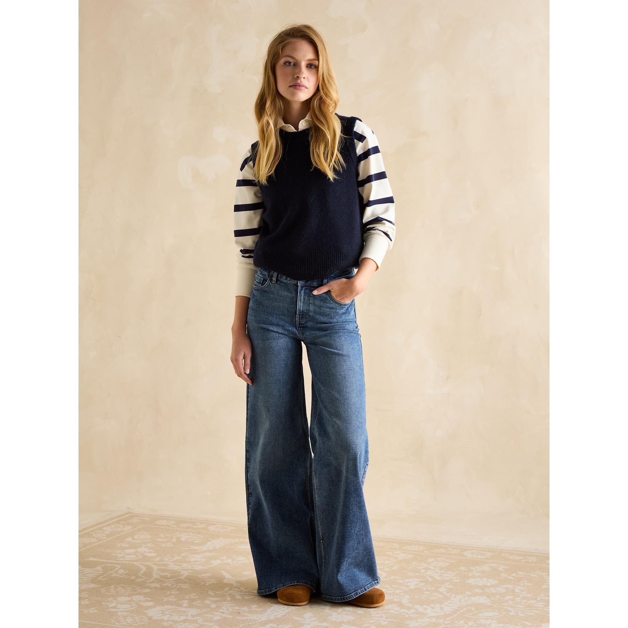 Product image 4 of 12 of Joules Women's Palazzo Jeans - Mid Blue Denim