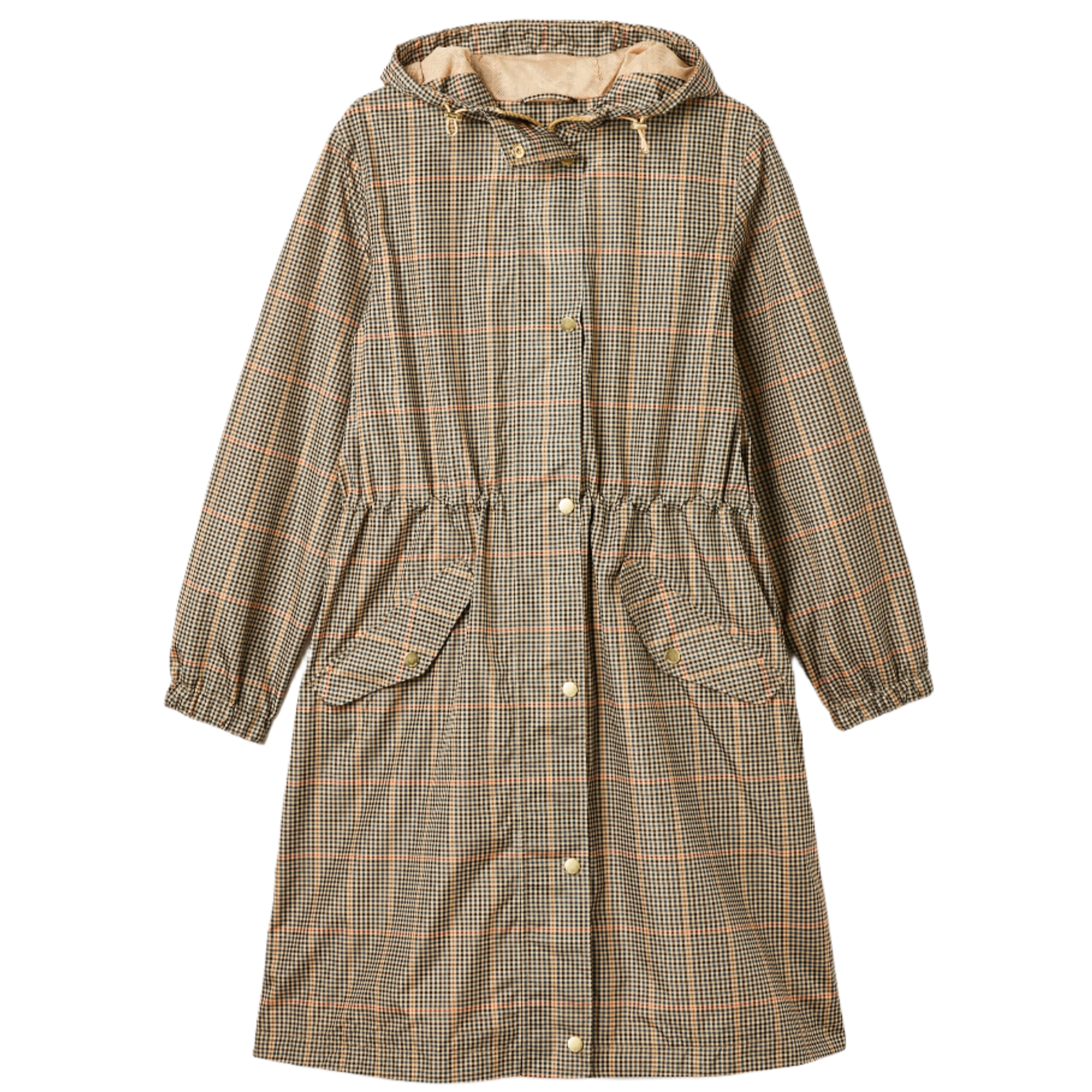 Product image 1 of 16 of Joules Women's Holkham Waterproof Packable Hooded Raincoat - Henson Check