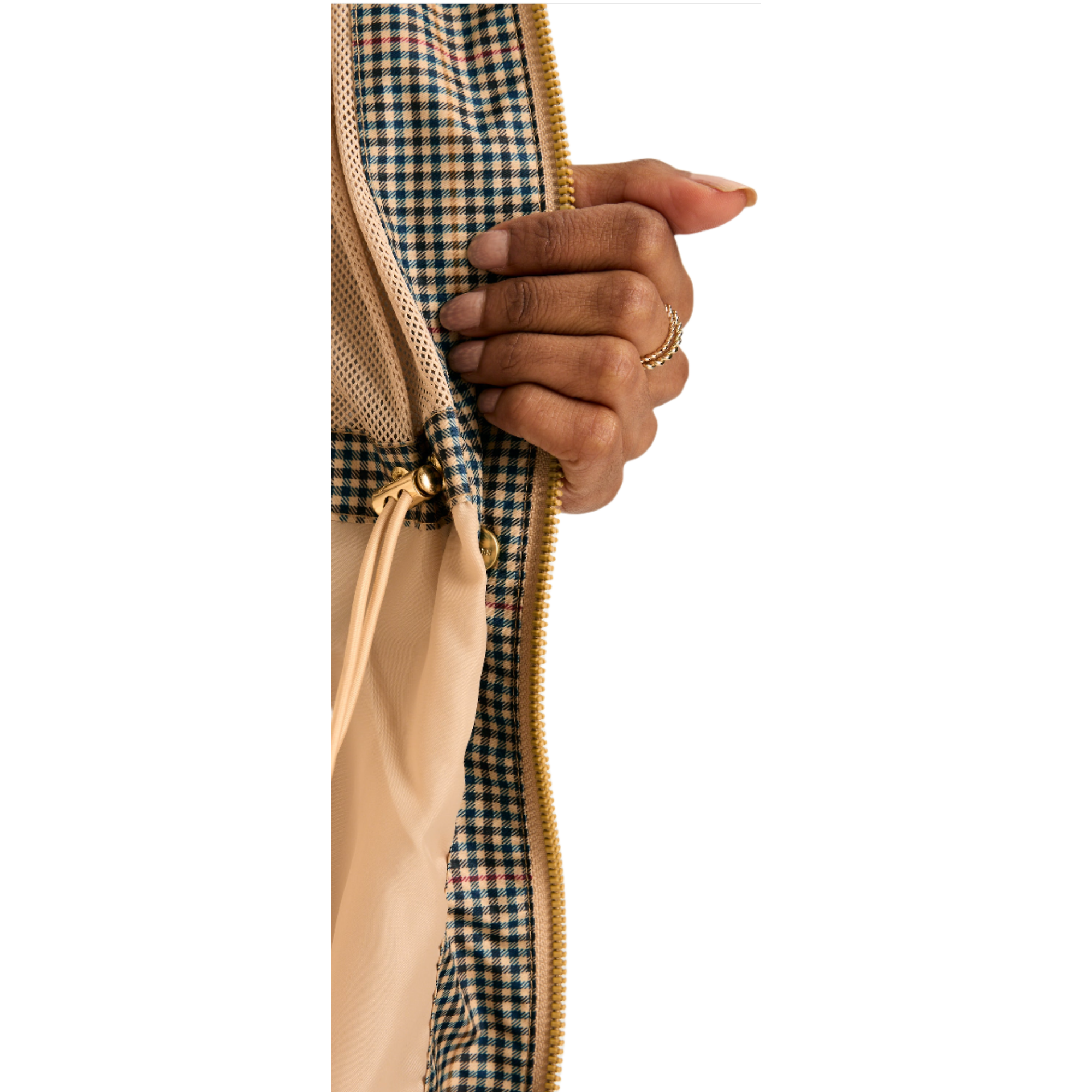 Product image 15 of 16 of Joules Women's Holkham Waterproof Packable Hooded Raincoat - Henson Check