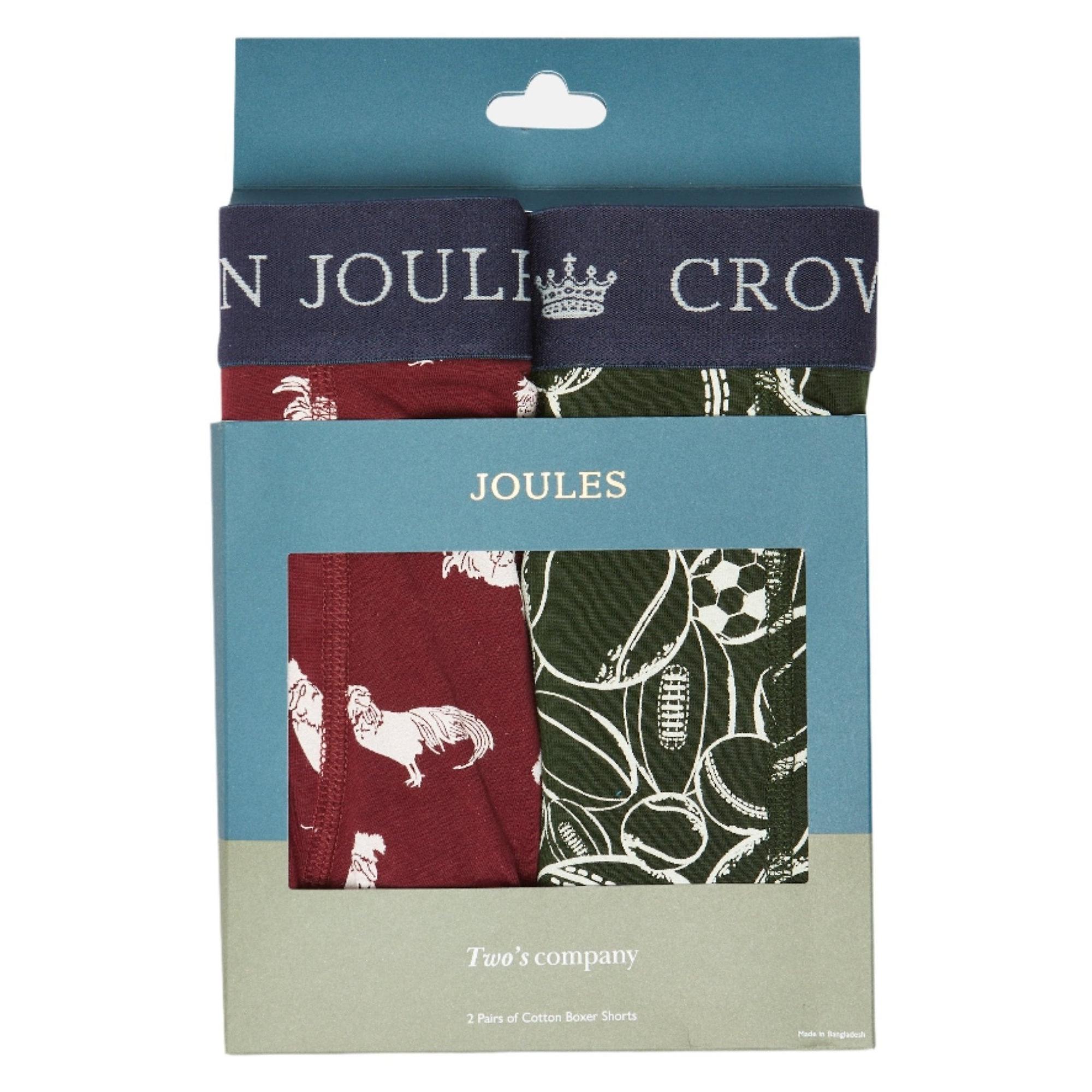 Product image 1 of 4 of Joules Men's Crown Joules Boxer Briefs 2 Pack - Red/Green