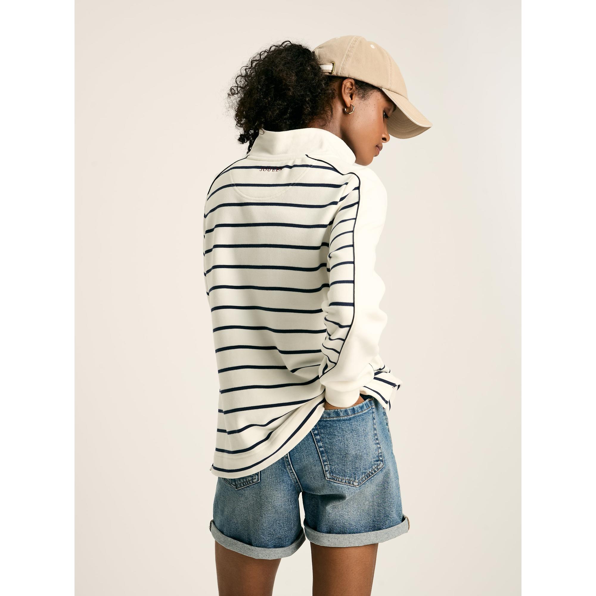 Product image 4 of 8 of Joules Women's Southwold Button Down Striped Sweatshirt - Navy