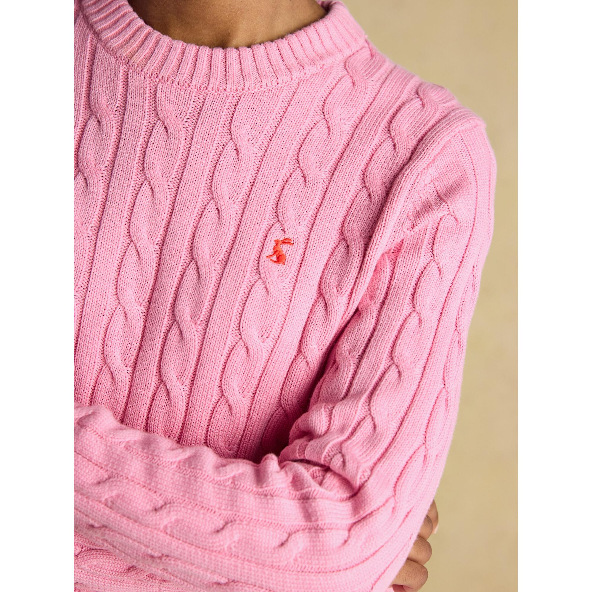 Product image 7 of 10 of Joules Women's Classic Cable Cotton Crew Neck Jumper - Pink