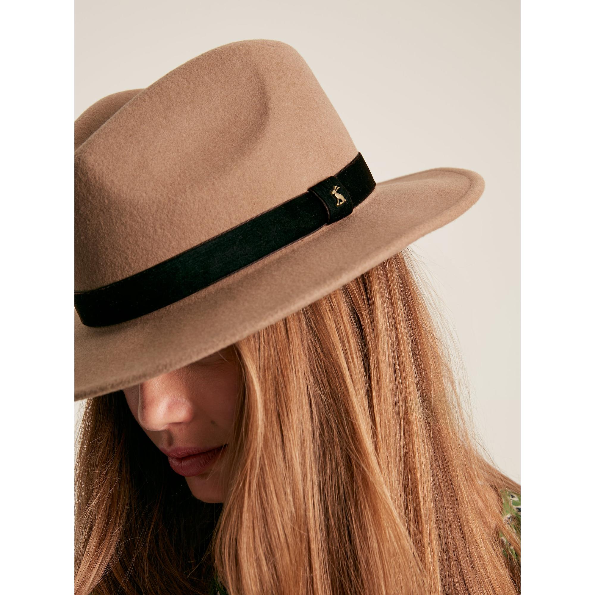 Product image 4 of 6 of Joules Women's Maude Wool Fedora Hat - Tan