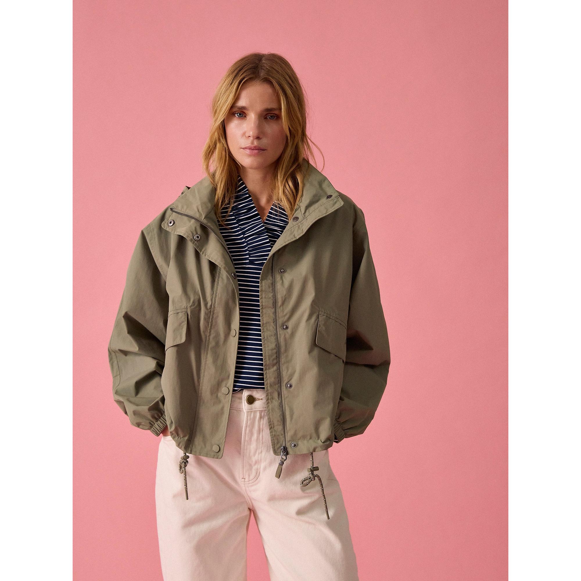 Product image 5 of 19 of Joules Women's Hove Waterproof Windbreaker Jacket - Khaki Green