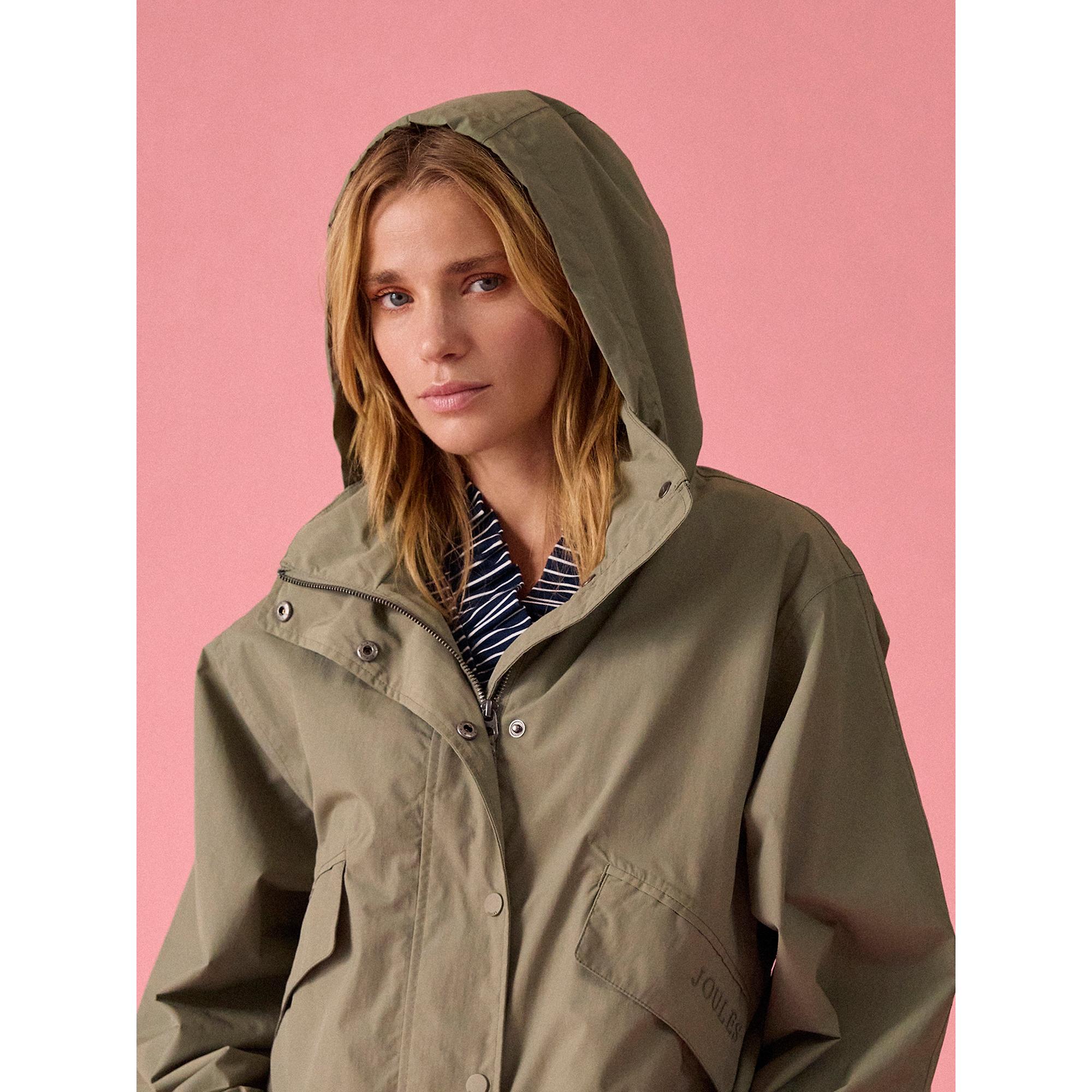 Product image 6 of 19 of Joules Women's Hove Waterproof Windbreaker Jacket - Khaki Green