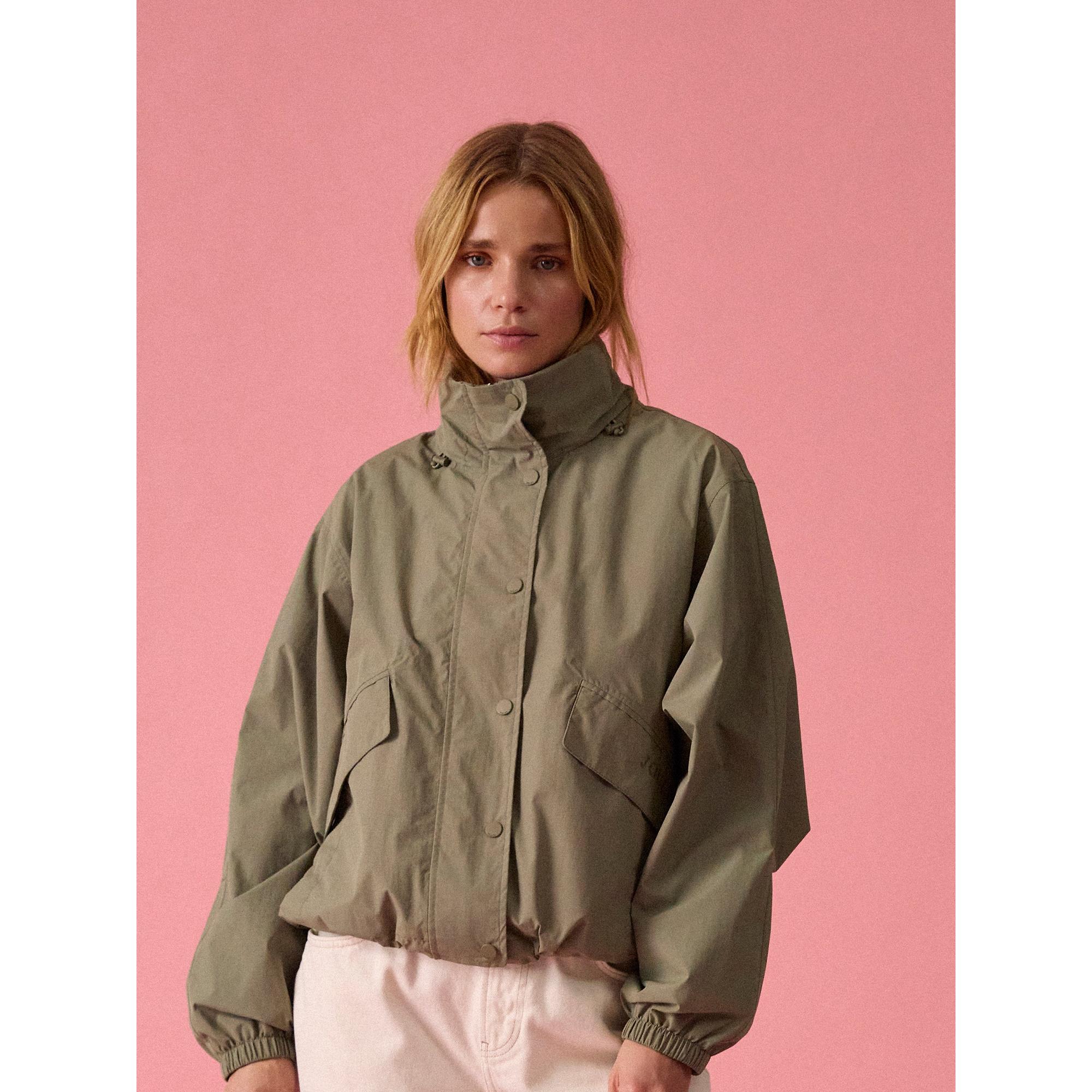Product image 2 of 19 of Joules Women's Hove Waterproof Windbreaker Jacket - Khaki Green