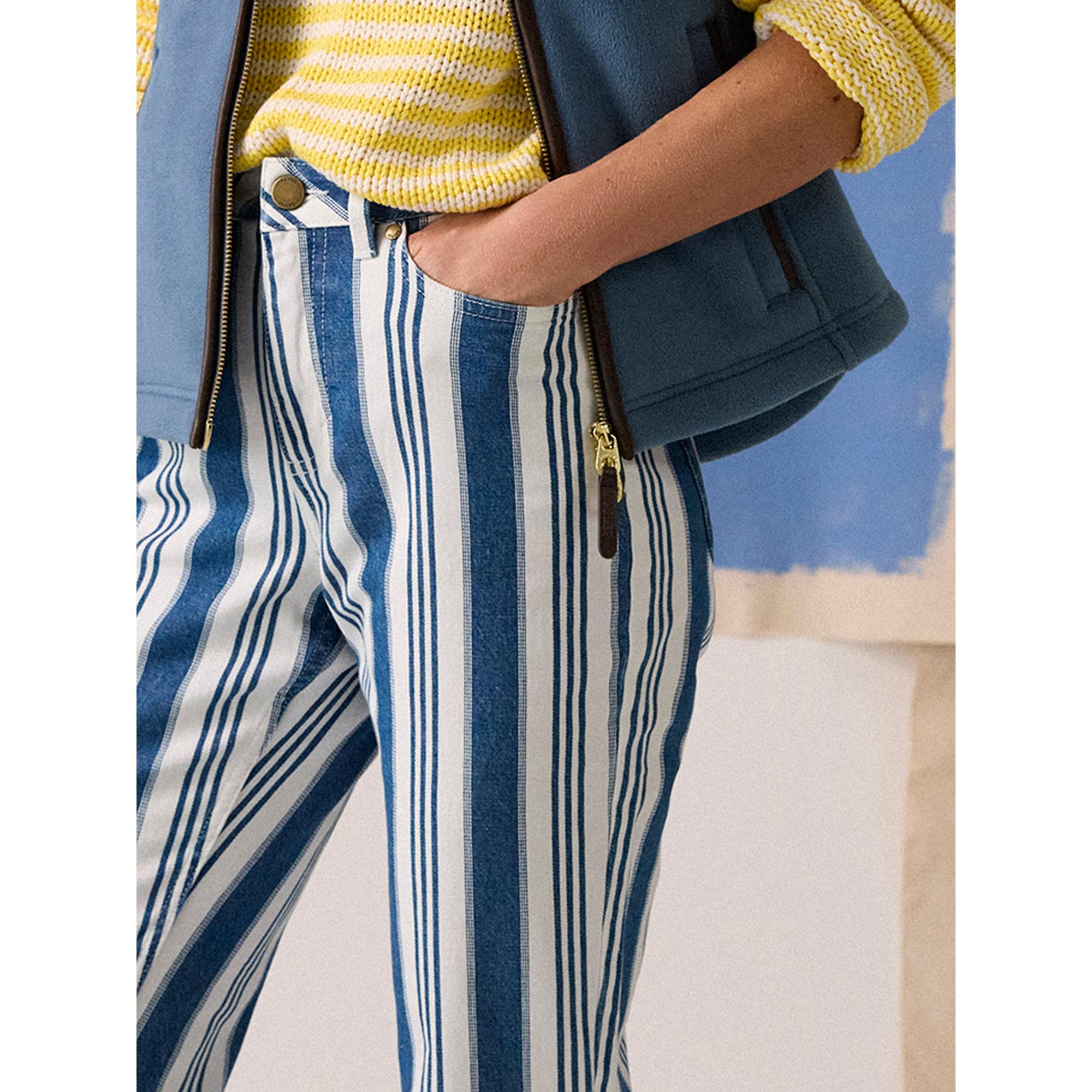 Product image 3 of 10 of Joules Women's Straight Fit Mid Rise Jeans - Blue Striped