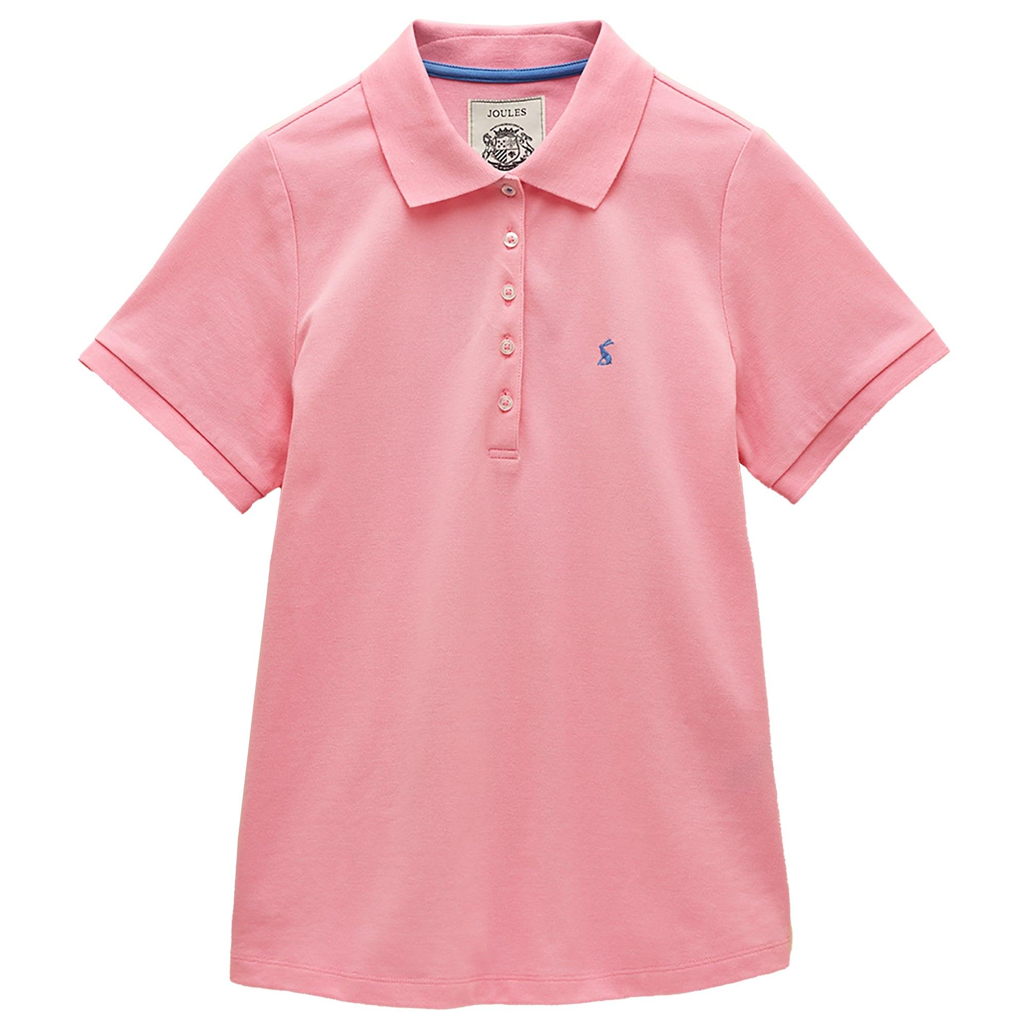 Product image 1 of 9 of Joules Women's Woody Cotton Pique Short Sleeve Polo Shirt - Pink