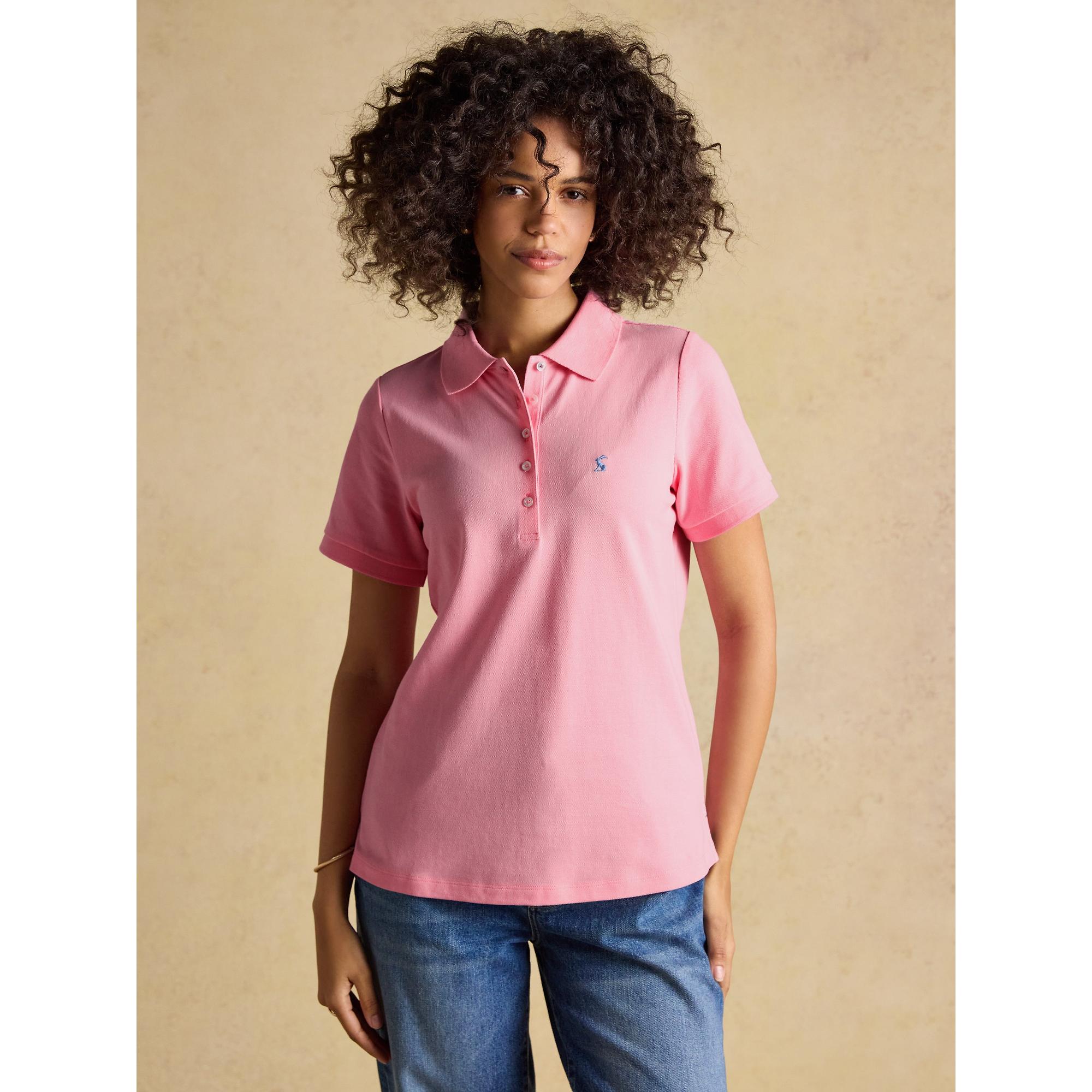 Product image 2 of 9 of Joules Women's Woody Cotton Pique Short Sleeve Polo Shirt - Pink