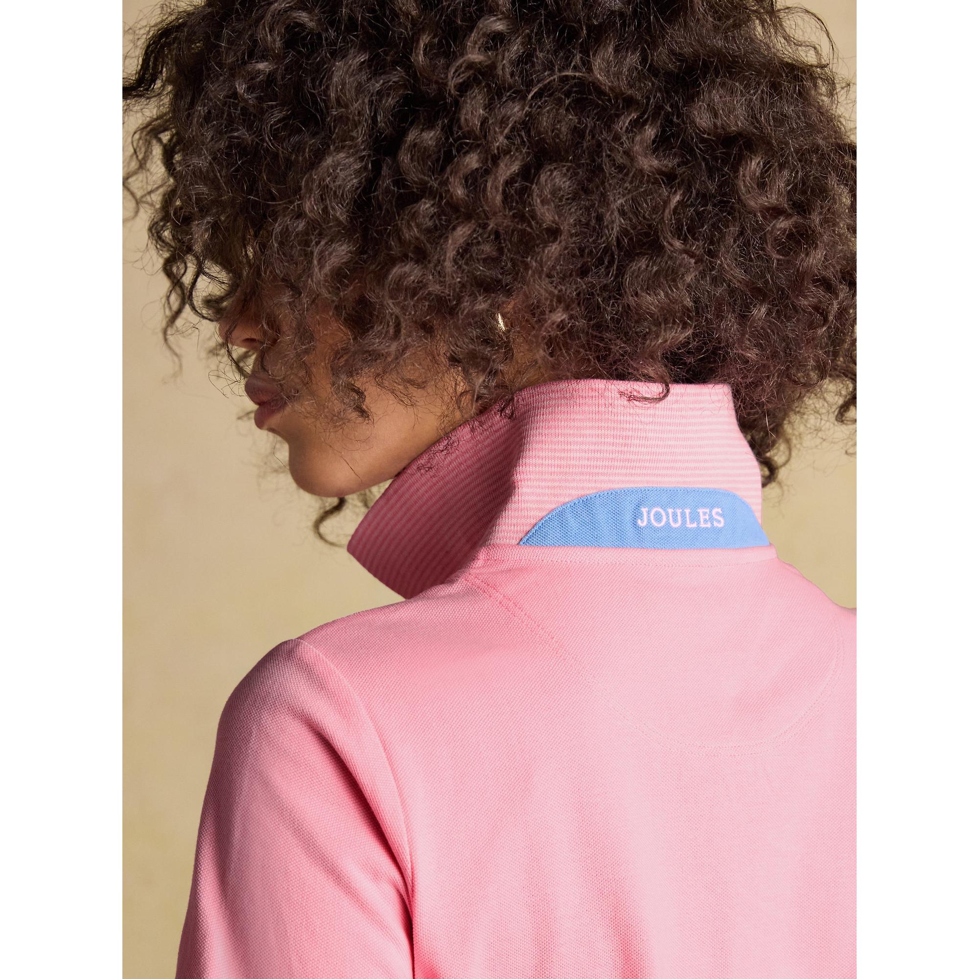 Product image 5 of 9 of Joules Women's Woody Cotton Pique Short Sleeve Polo Shirt - Pink