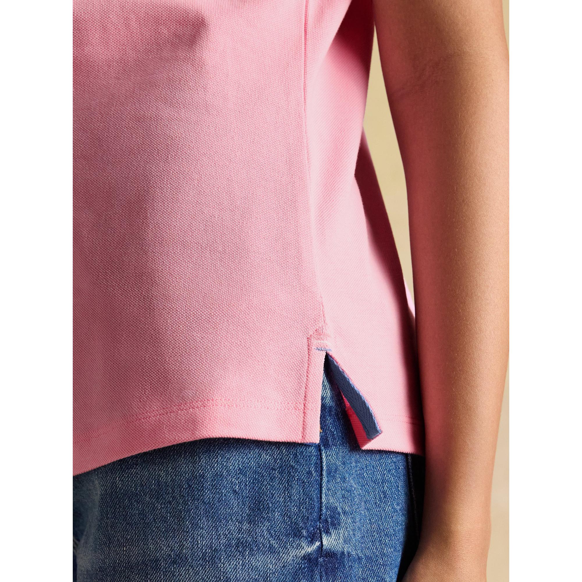 Product image 8 of 9 of Joules Women's Woody Cotton Pique Short Sleeve Polo Shirt - Pink