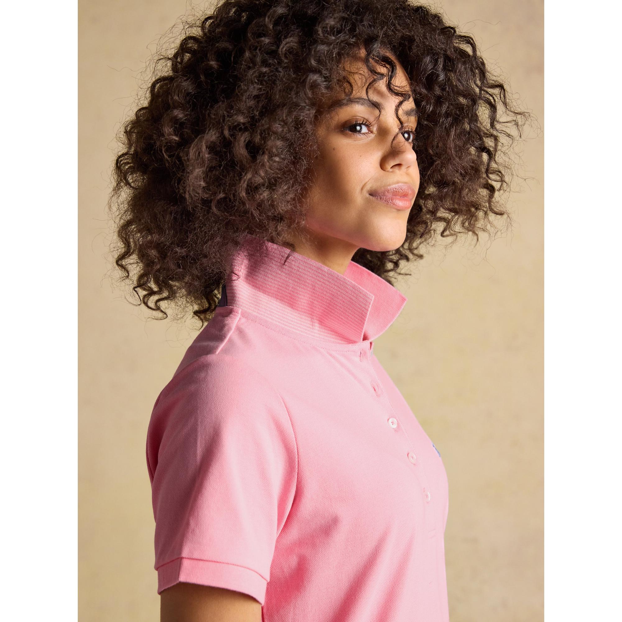 Product image 9 of 9 of Joules Women's Woody Cotton Pique Short Sleeve Polo Shirt - Pink