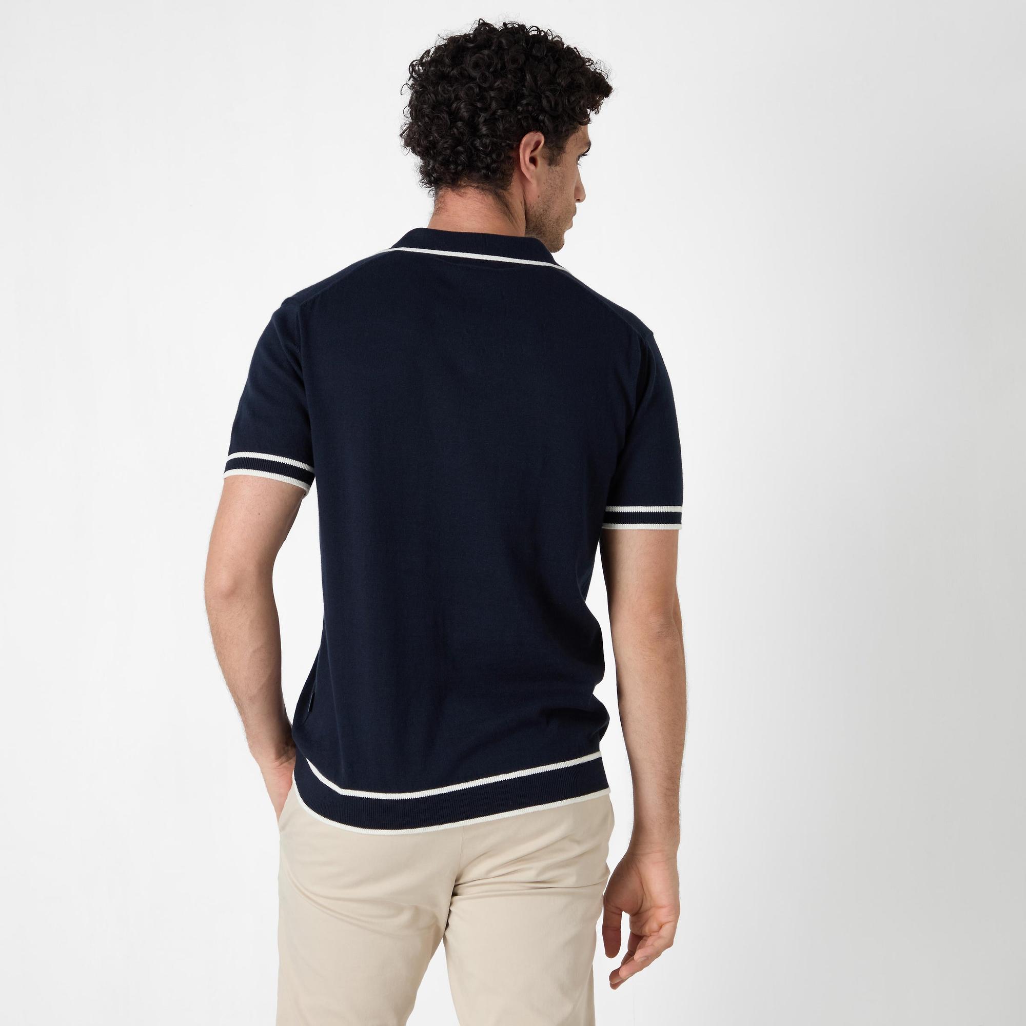 Product image 6 of 7 of Oliver Sweeney Men's Garras Knitted Riviera Polo Shirt - Navy