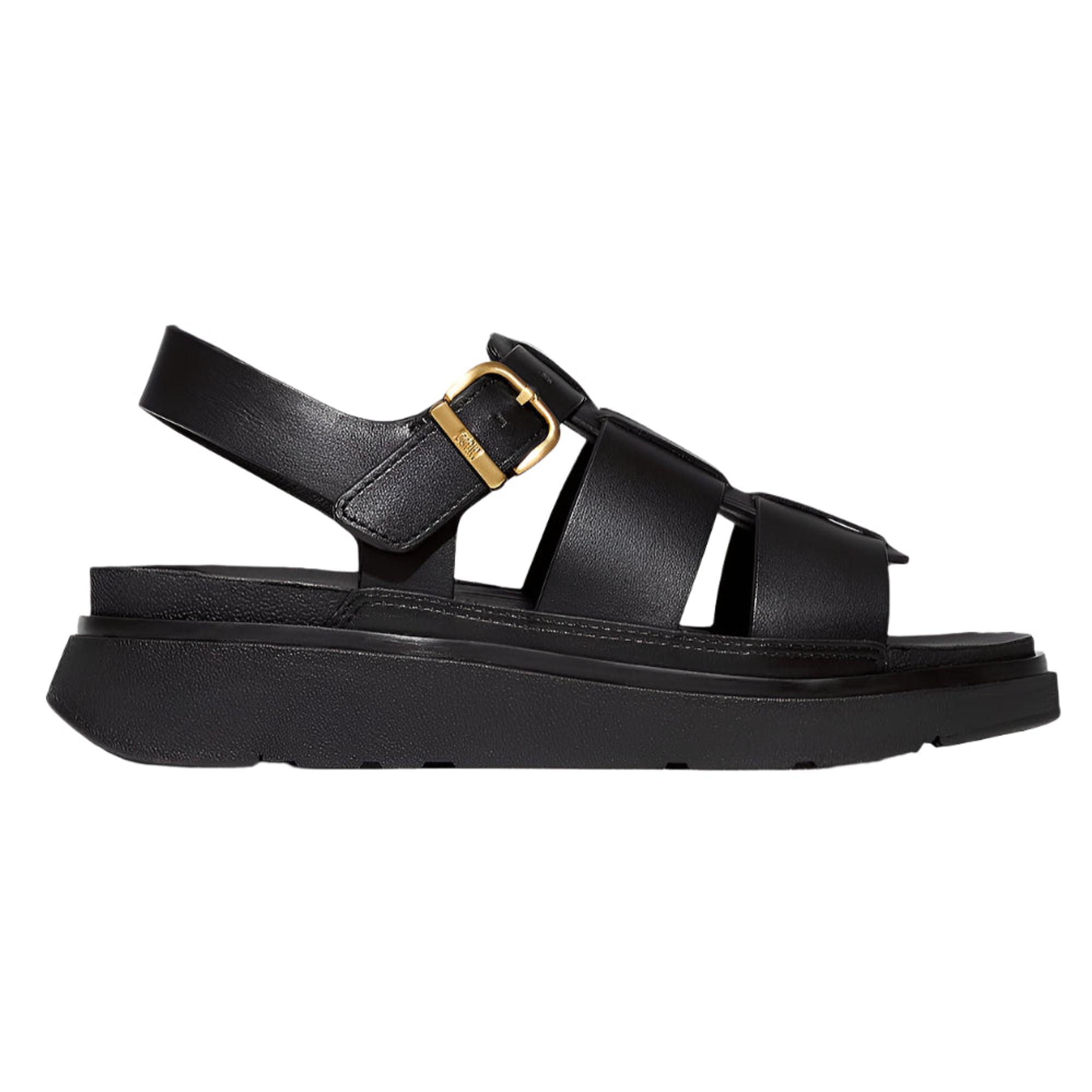 Product image 1 of 5 of FitFlop Women's GEN-FF Leather Fisherman Sandals - Black