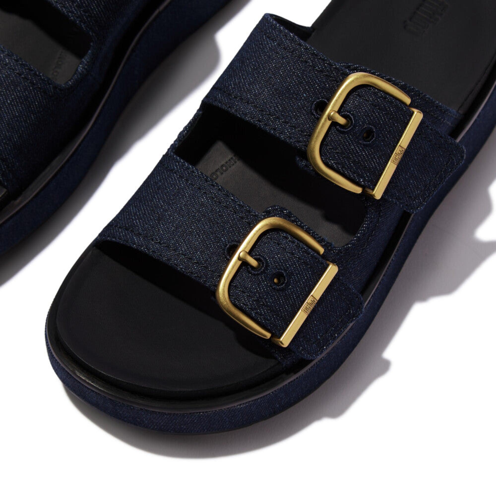 Product image 4 of 8 of FitFlop Women's GEN-FF Max Buckle Two-Bar Denim Slides - Dark Denim