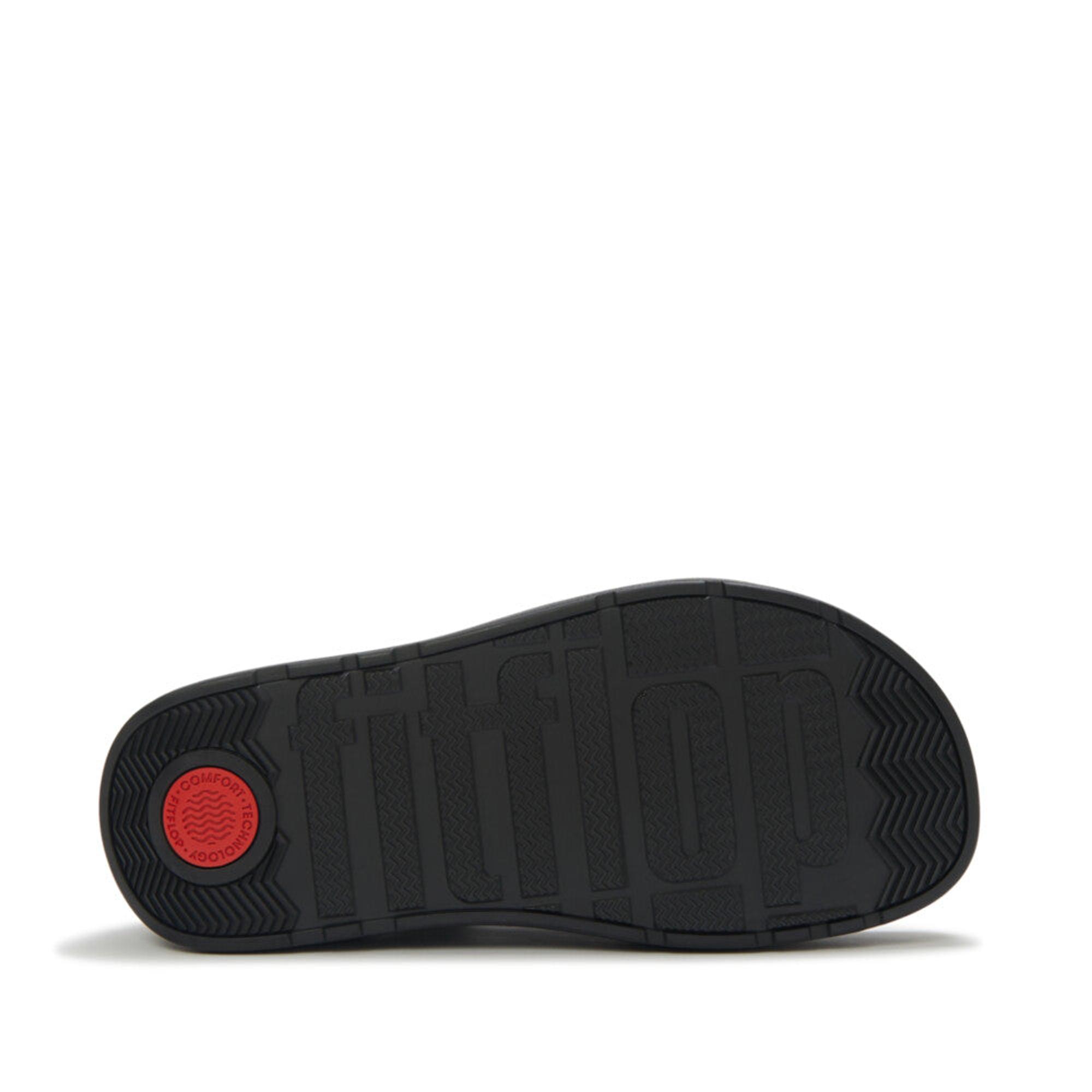 Product image 5 of 7 of FitFlop Women's GEN-FF Max Tumbled-Leather Fisherman Sandals - All Black