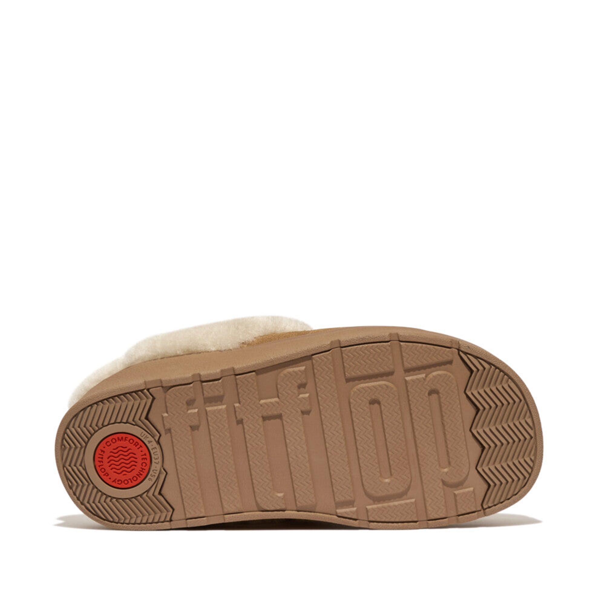 Product image 7 of 7 of FitFlop Women's GEN-FF Shearling Suede Slippers - Desert Tan