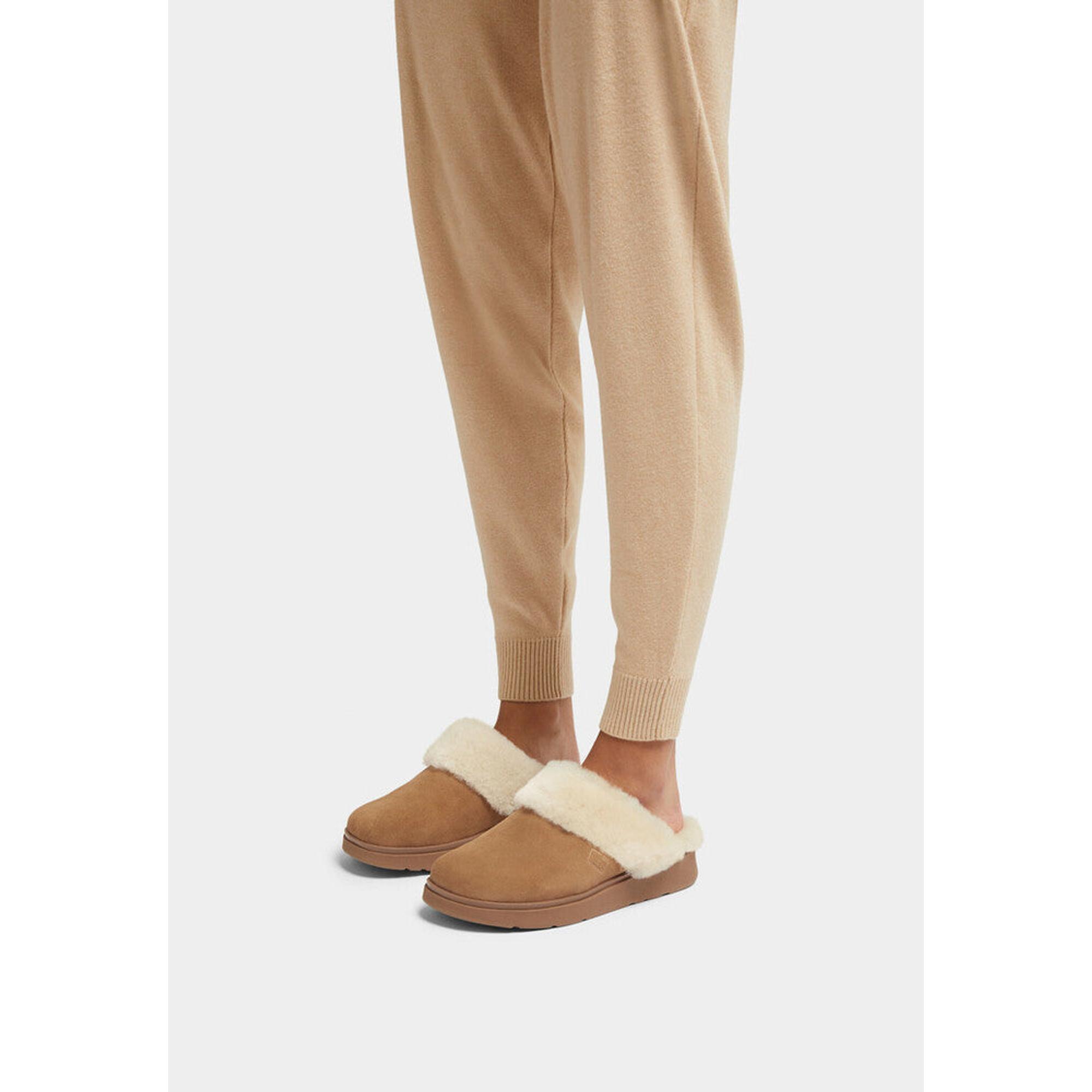 Product image 2 of 7 of FitFlop Women's GEN-FF Shearling Suede Slippers - Desert Tan
