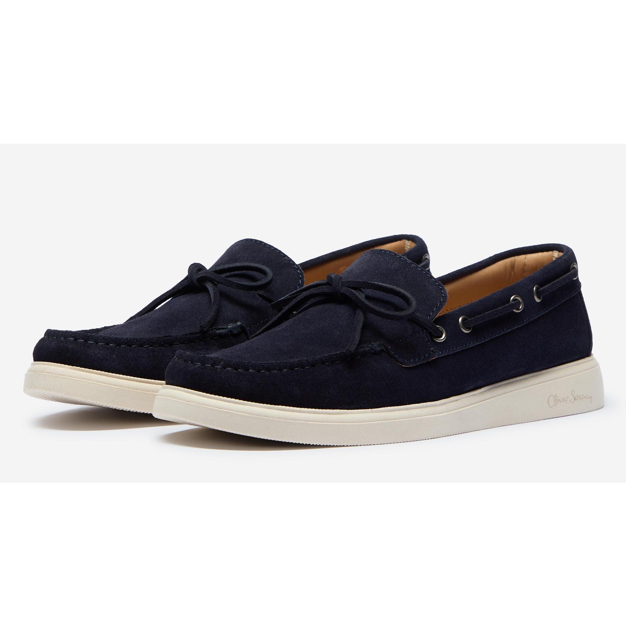 Product image 2 of 5 of Oliver Sweeney Men's Girona Calf Suede Boat Shoes - Navy
